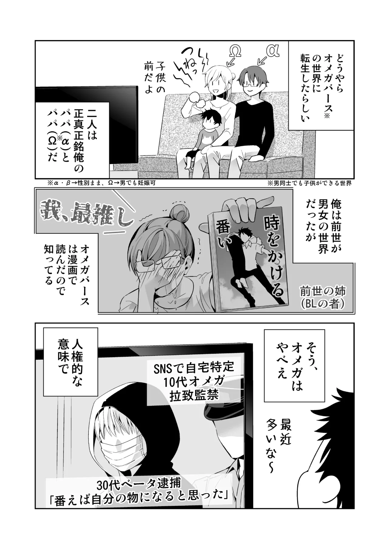 オメガバースの世界に転生したモブの話 page 4 full