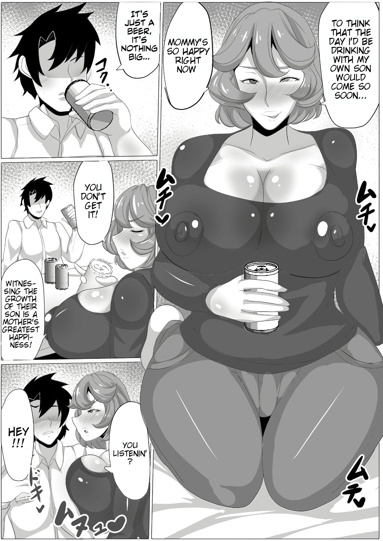 Osake no Ikioi de Kaa-san ni H na Koto o Shite morattara Gachi ni Nacchatta Hanashi | The Story of a Mother who becomes a SEX ADDICT when Drunk page 3 full
