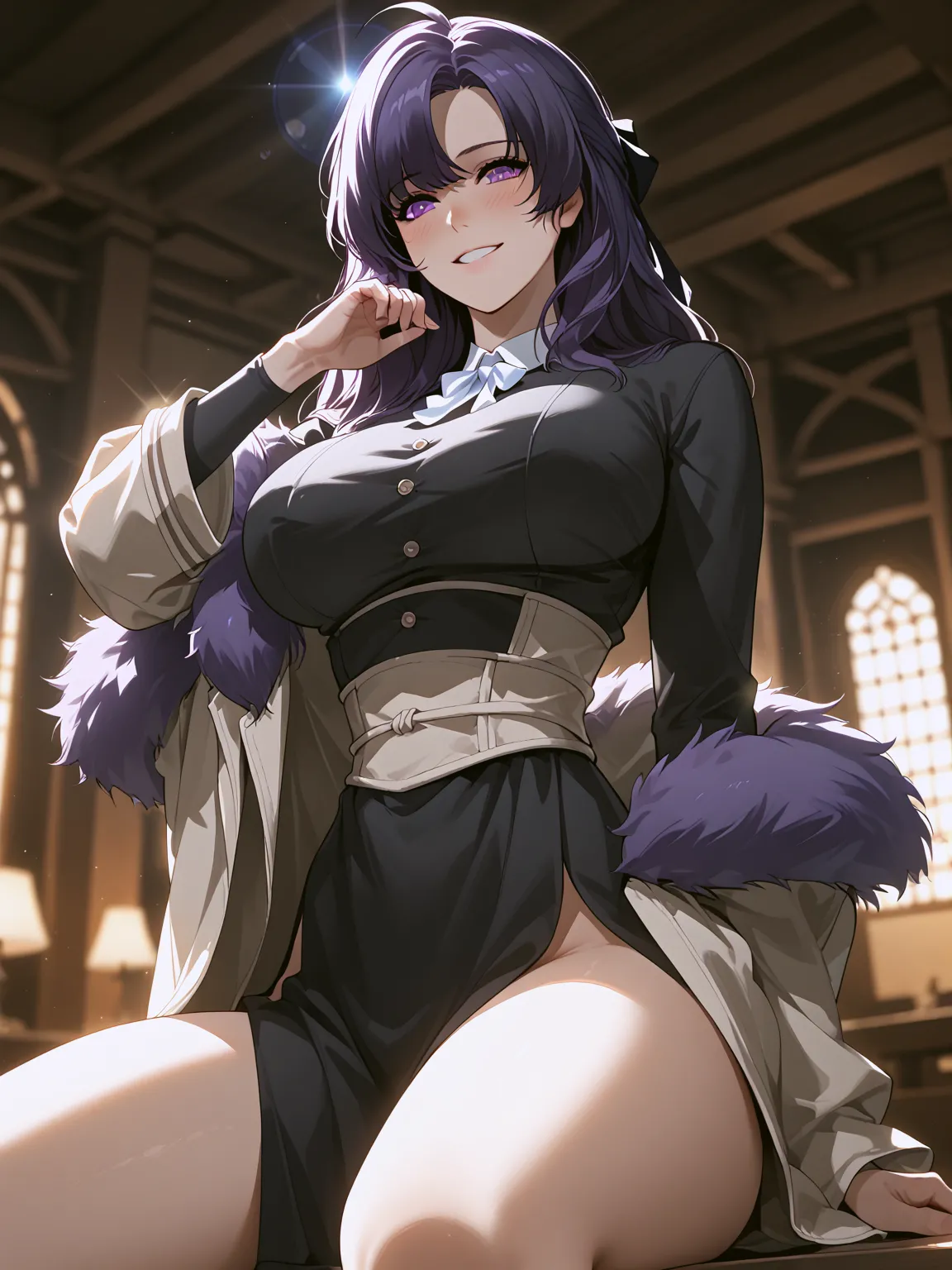 Anastasia Zelenska/ Black Dragon Witch form SSS Class Suicide Hunter Webtoon manhwa la creatura ai generated page 3 full