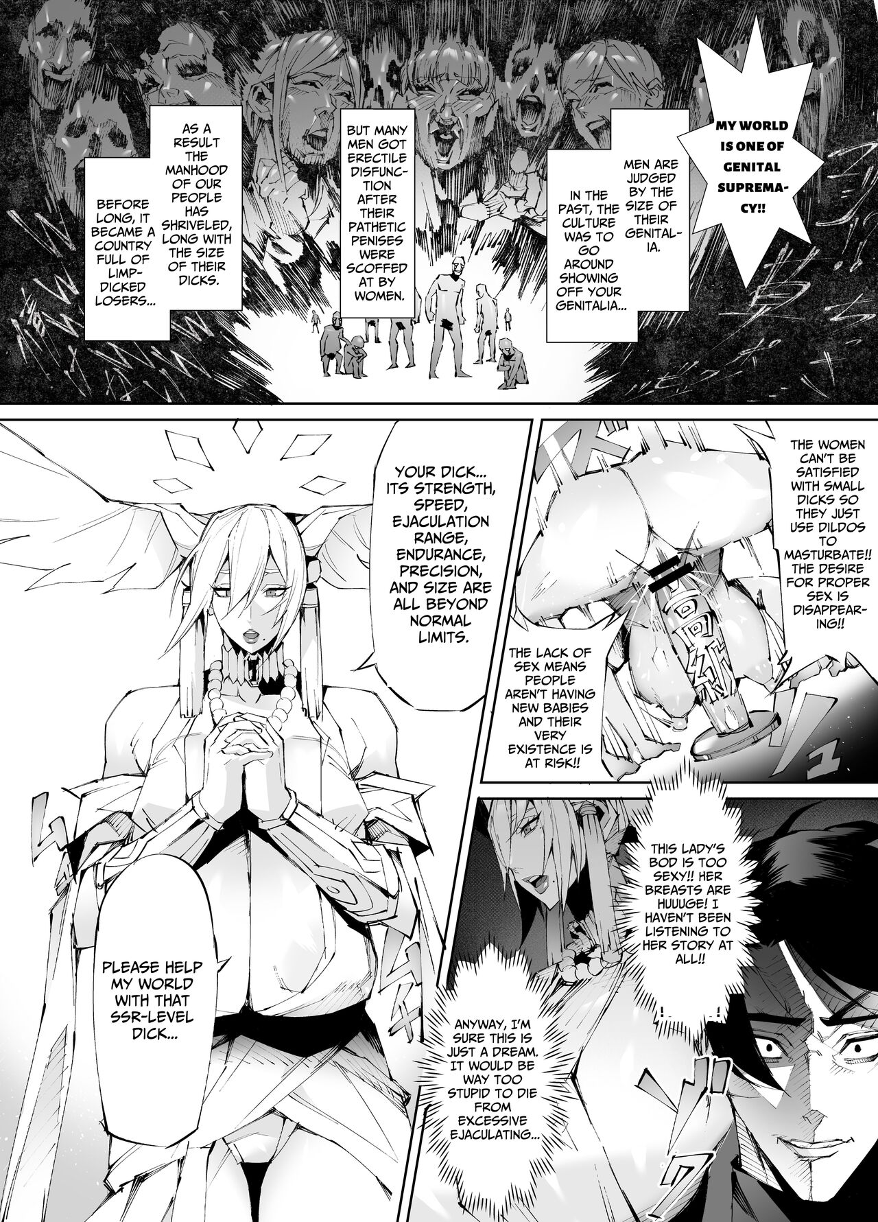 Kyokon Tensei -Seiki Shijou Shugi na Isekai ni Tensei shita no de Bakunyuu Bijo to Hame Makuri- page 4 full