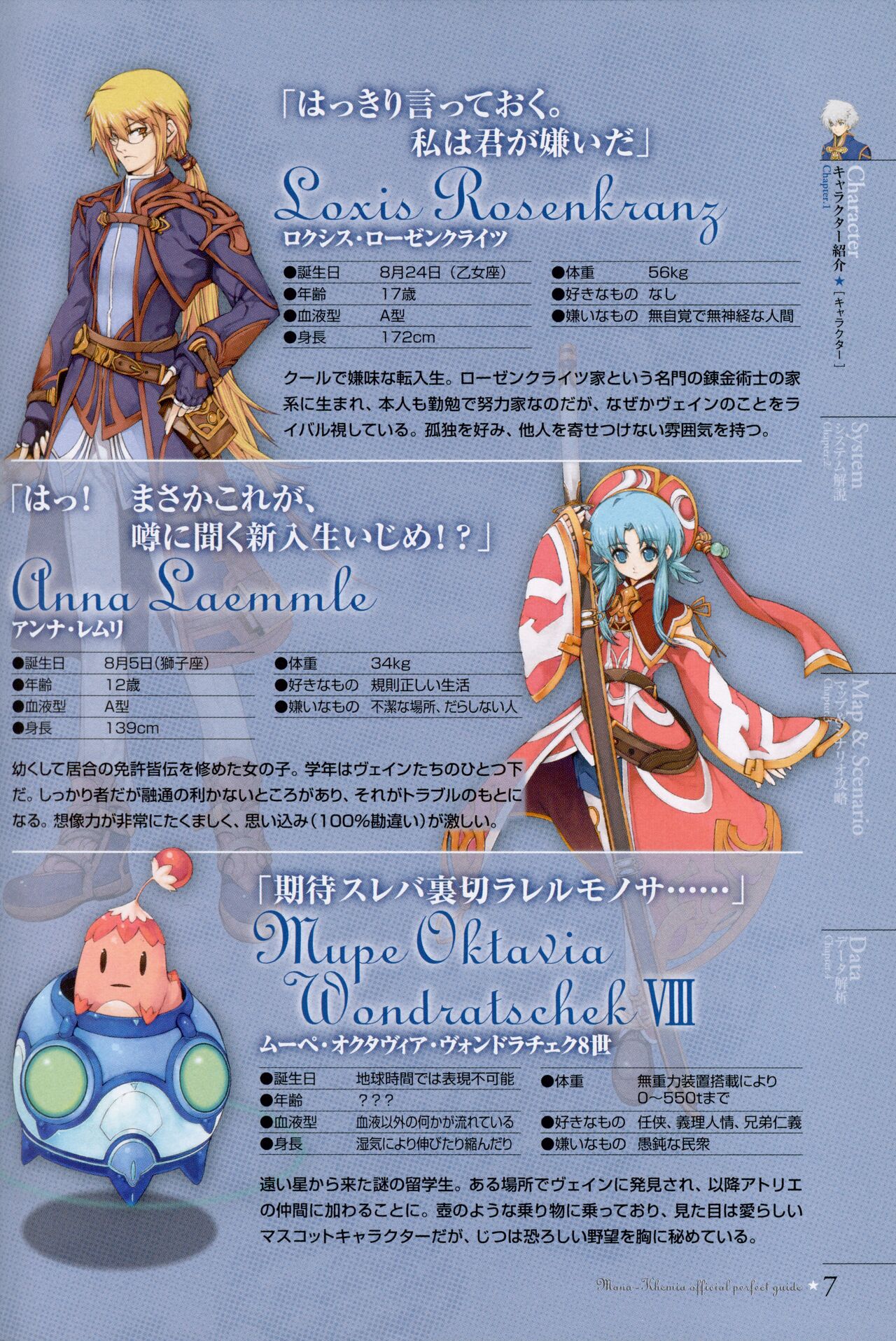 Mana Khemia: Alchemists of Al-Revis Official Perfect Guide page 7 full
