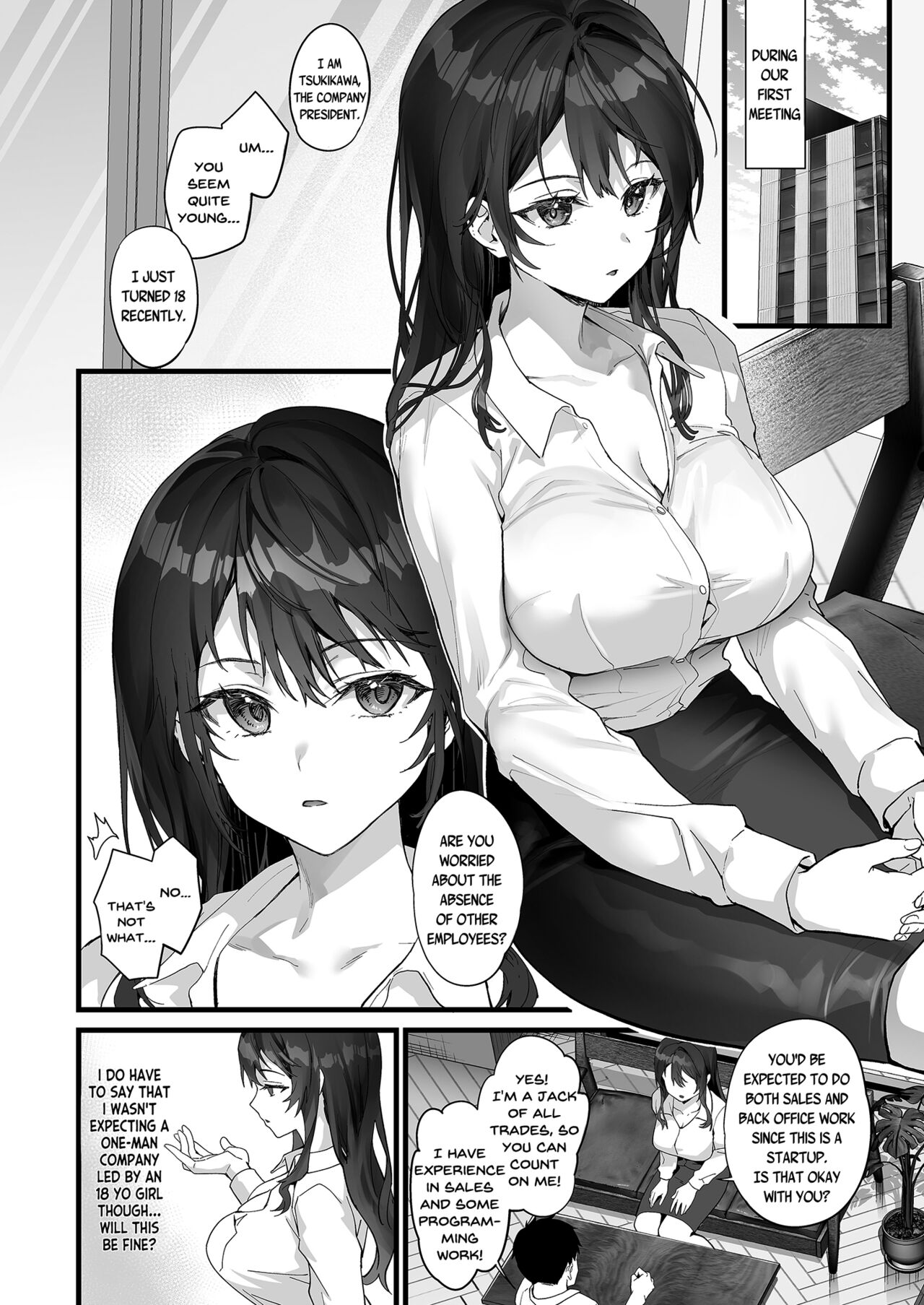 JK Chuutai Tsuyogari Shachou ga Buka no Fusei ni Make Midara ni Koshi o Furi Netoru made page 4 full