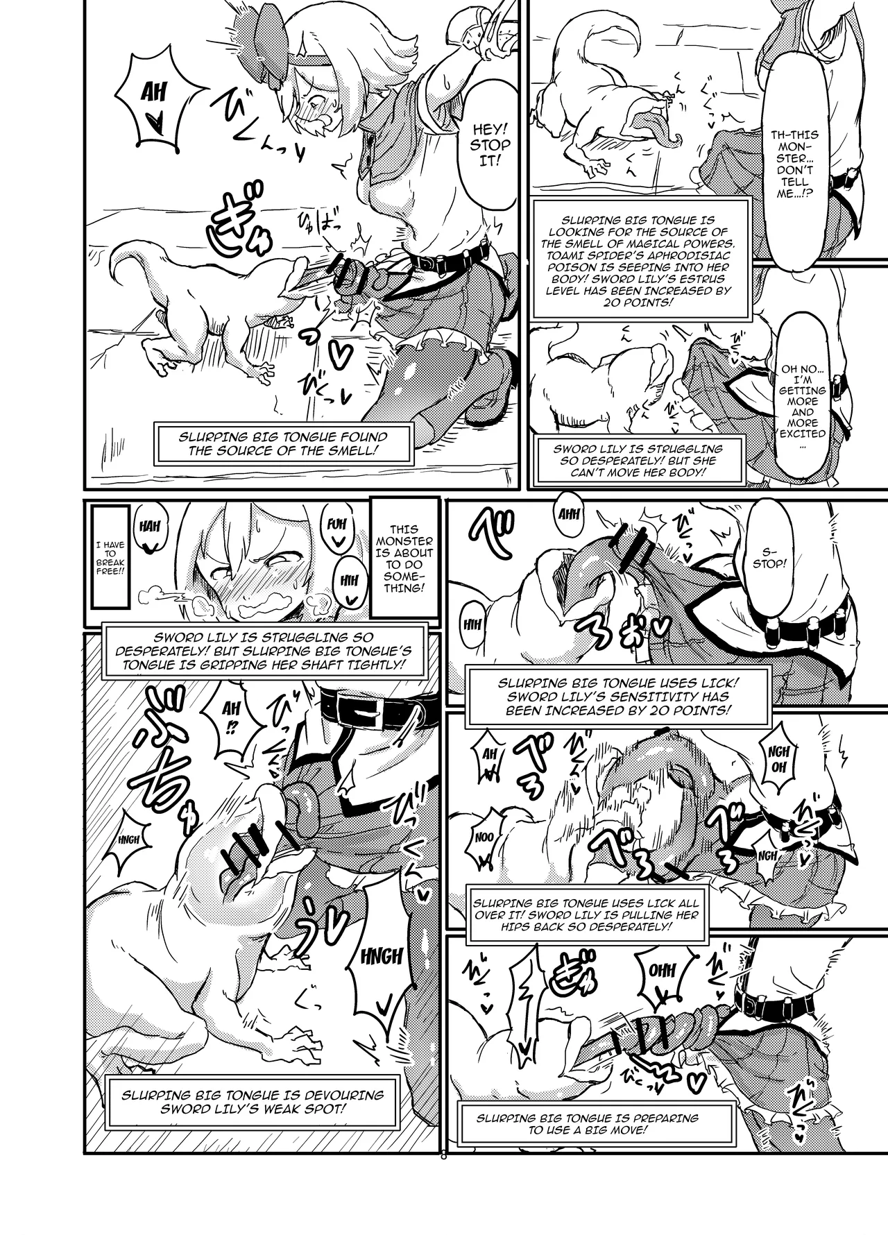 Futanari Mahou Shoujo Sword Lily in Inma Dungeon /  Futanari Magical Girl Sword Lily in The Succubus Dungeon page 9 full