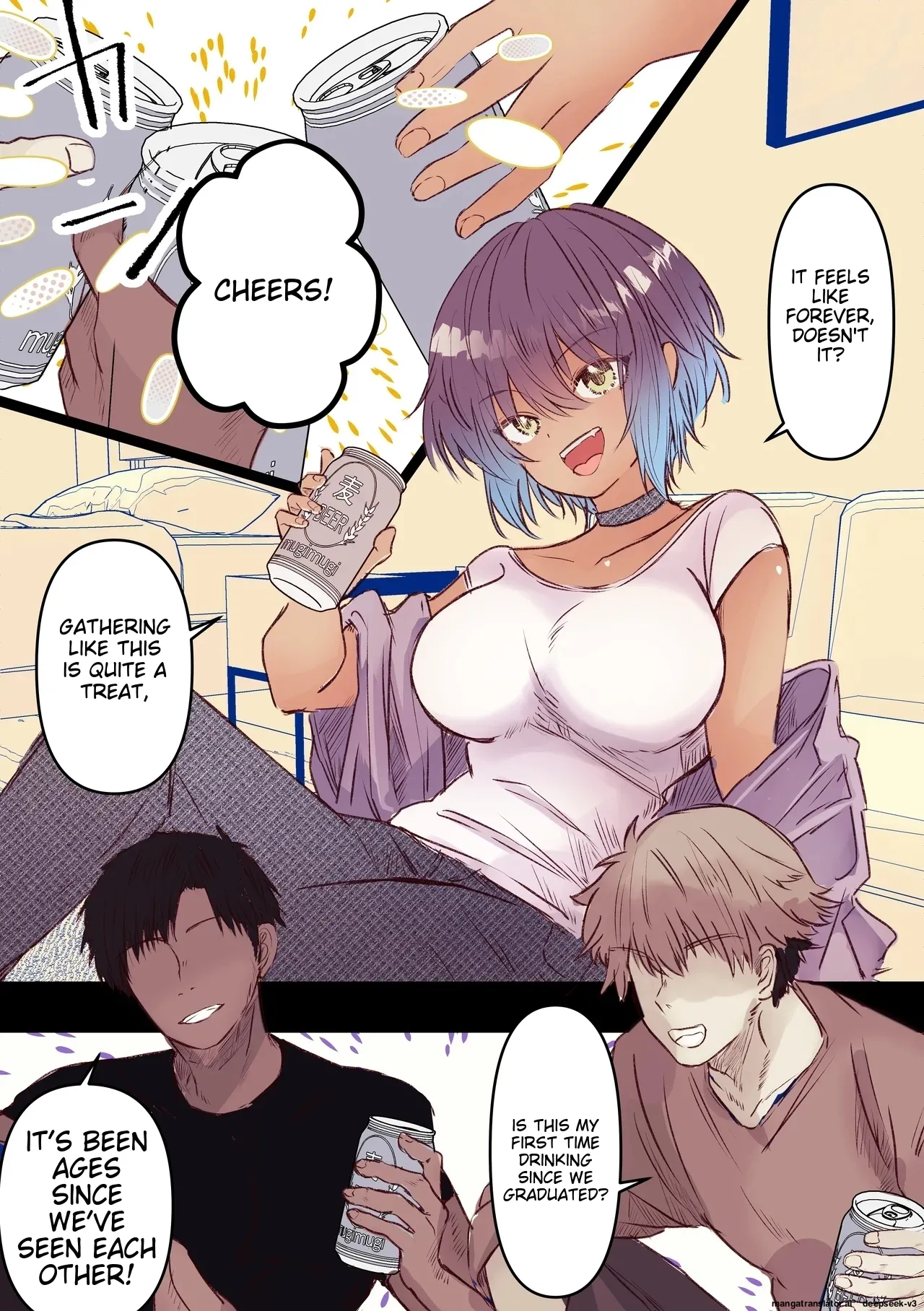 Boyish de Kyonyuu na Kanojo ga Mukashi no Otoko Tomodachi to Nomikai ni Itta Kiri page 2 full