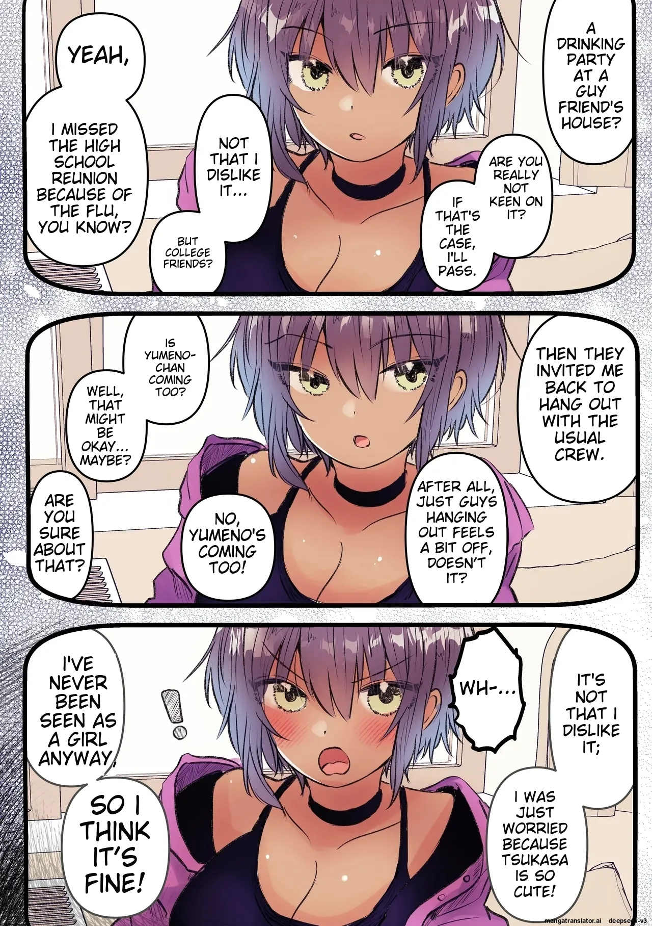 Boyish de Kyonyuu na Kanojo ga Mukashi no Otoko Tomodachi to Nomikai ni Itta Kiri page 8 full