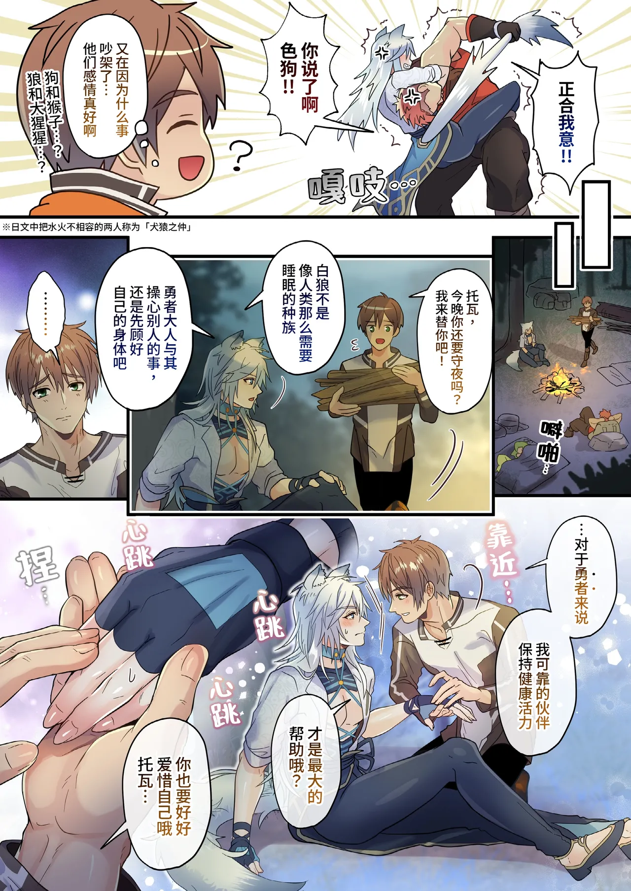 Namaiki Ookami wa Chikubi Inmon o Fuyo sarete shimatta! - The cheeky wolf has been given a nipple lewd print | 狂妄之狼被赋予了乳头淫纹！ page 9 full
