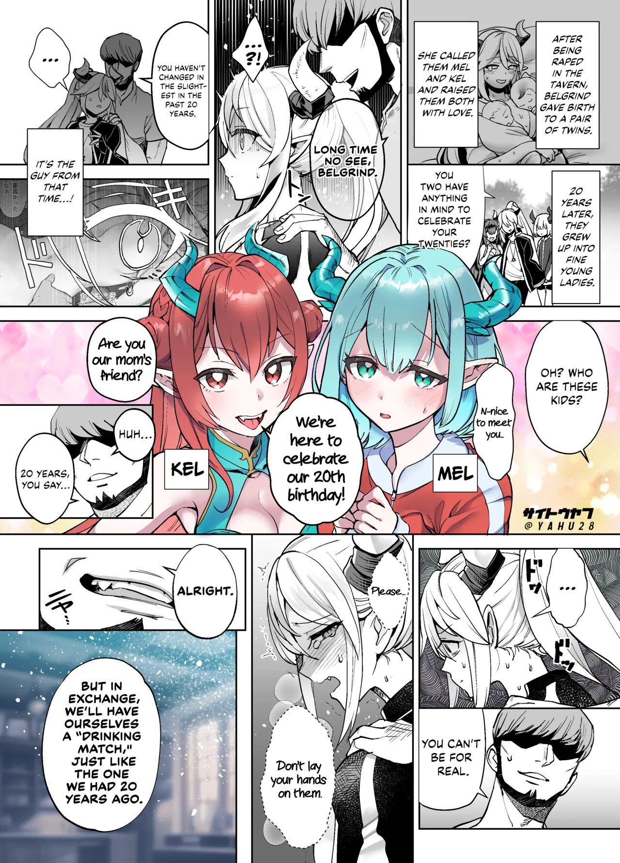 Sakaba De Futatabi Otokotachi Ni Hamerareru Onnatachi | The Girls Get a Pounding at the Tavern Again page 1 full