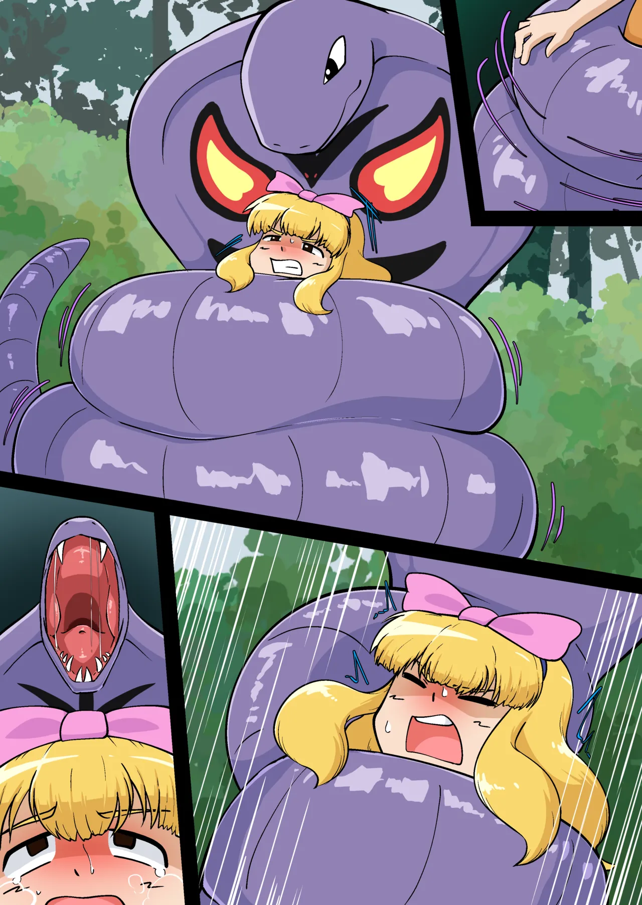 Ash is squeezed by Arbok page 6 full