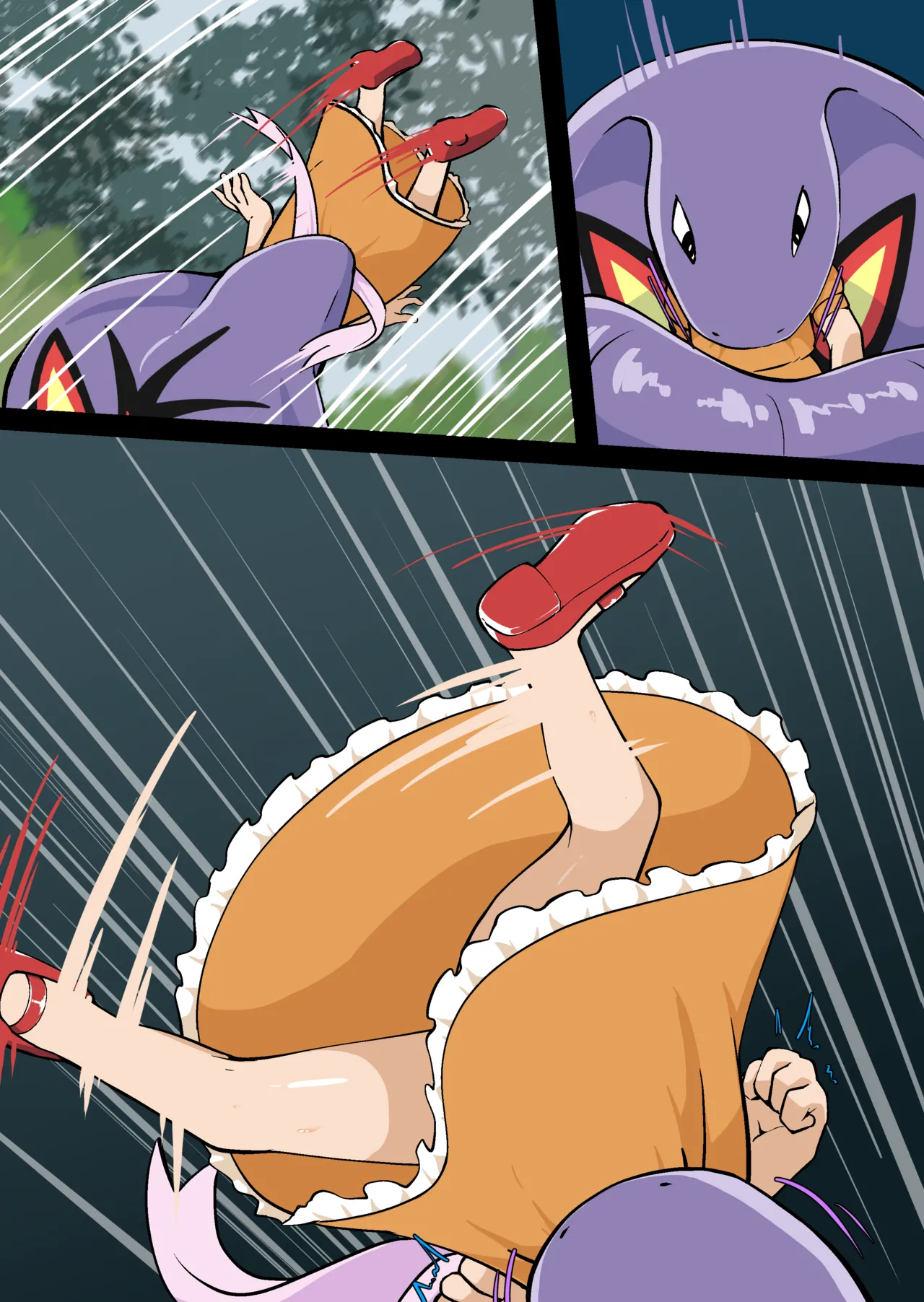 Ash is squeezed by Arbok page 7 full
