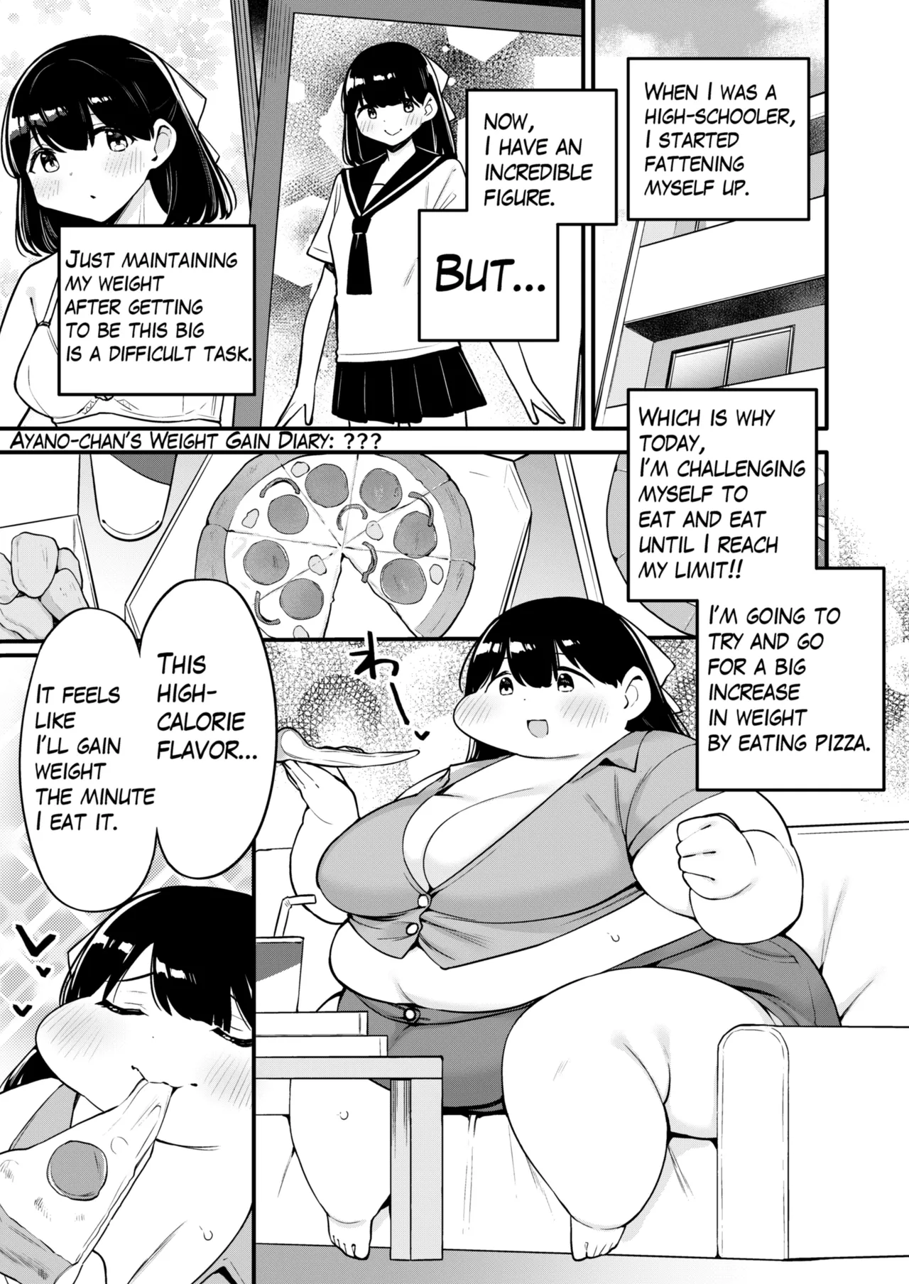Ayano's Weight Gain Diary: Dream! page 1 full