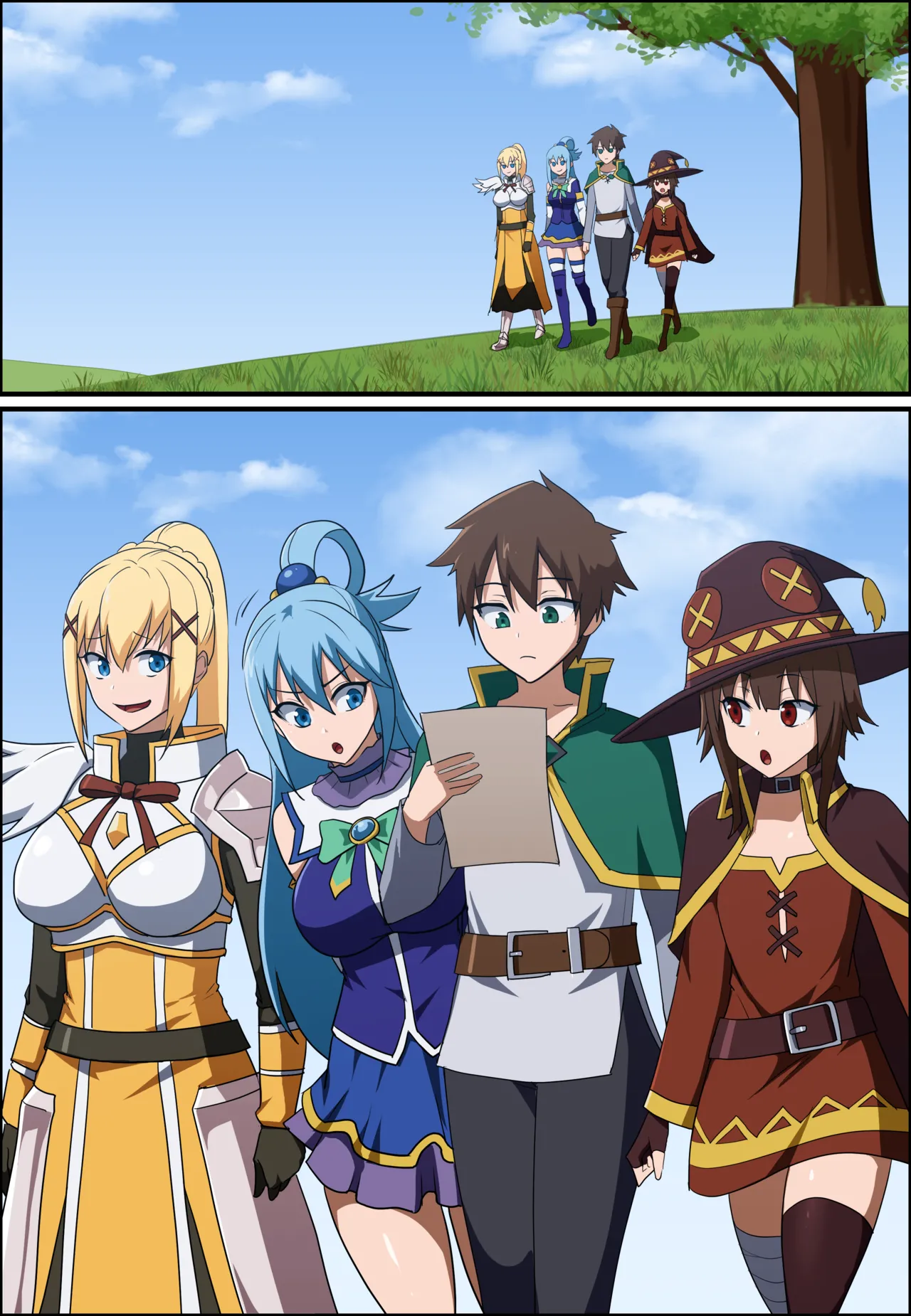 KONOSUBA - Kazuma Satou / Aqua / Megumin / Darkness  │ page 1 full