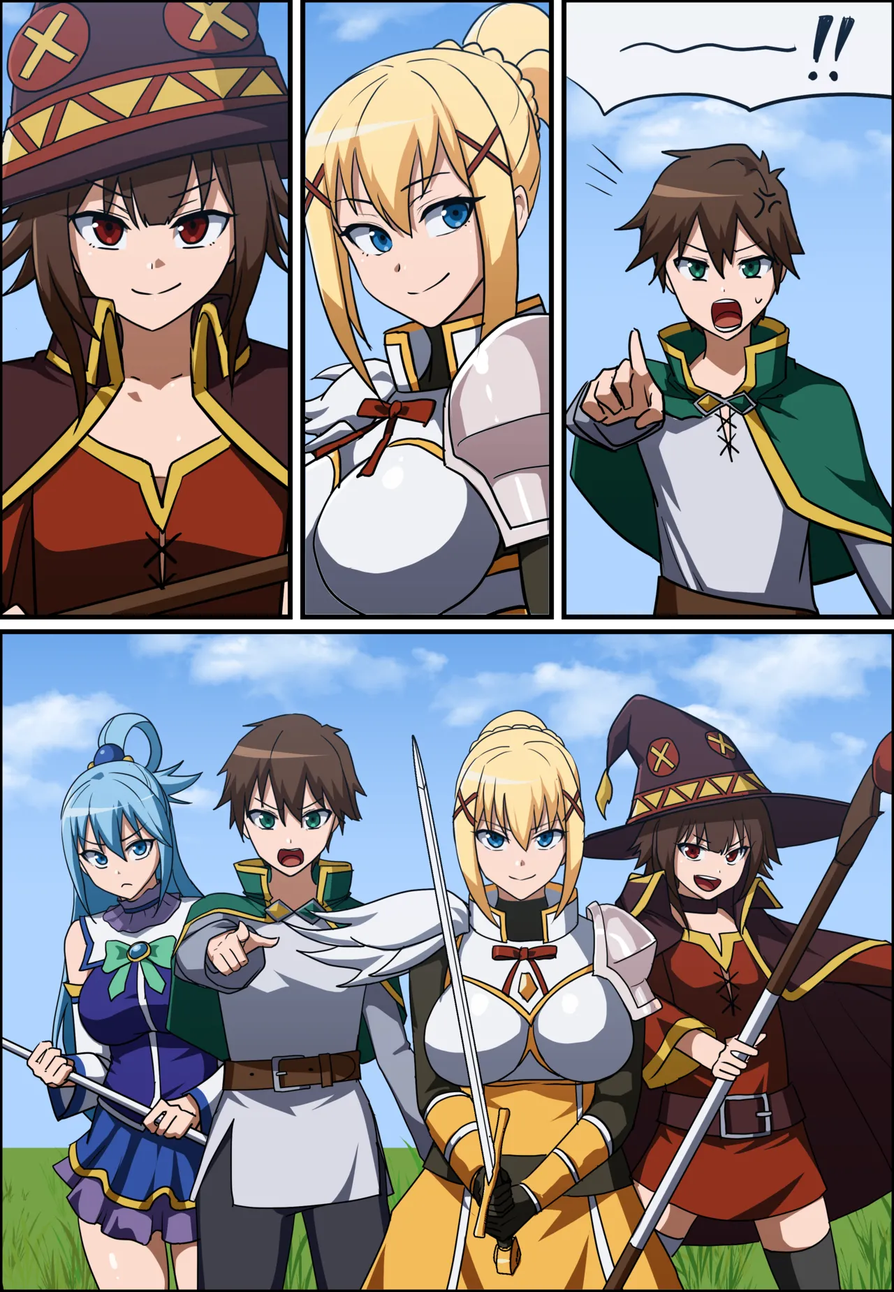 KONOSUBA - Kazuma Satou / Aqua / Megumin / Darkness  │ page 7 full