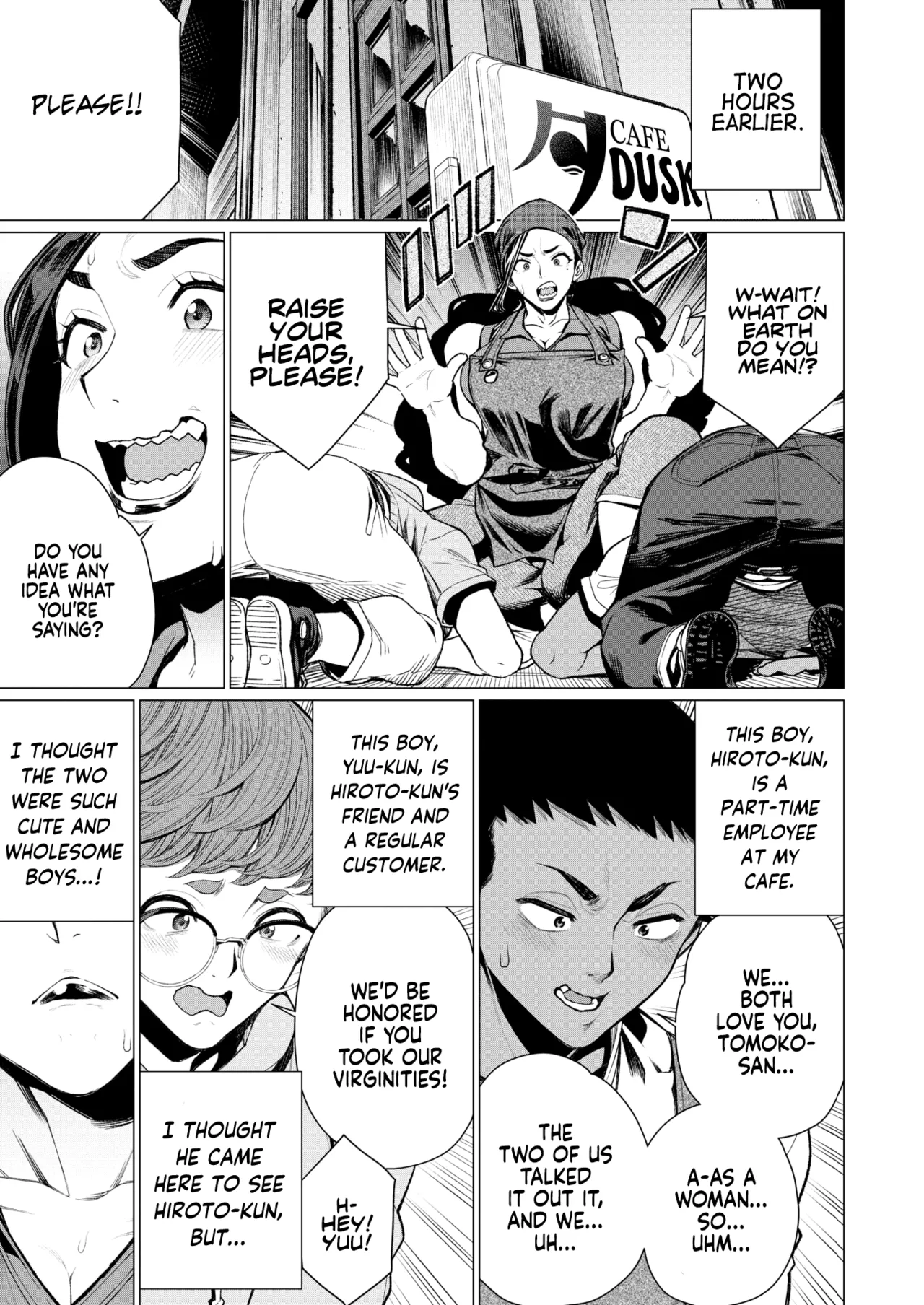 Hitozuma Kissa de Juku Niku Sando | Matured Meat Sandwich Special at the Married MILF Cafe page 3 full