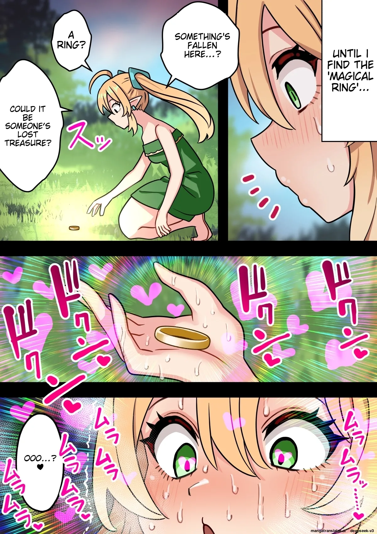 Tanshou Houkei Futanari Hobbit Shoujo ga Mahou no Yubiwa de Kyokon Seiyoku Monster ni naru Hanashi 1-3 page 7 full