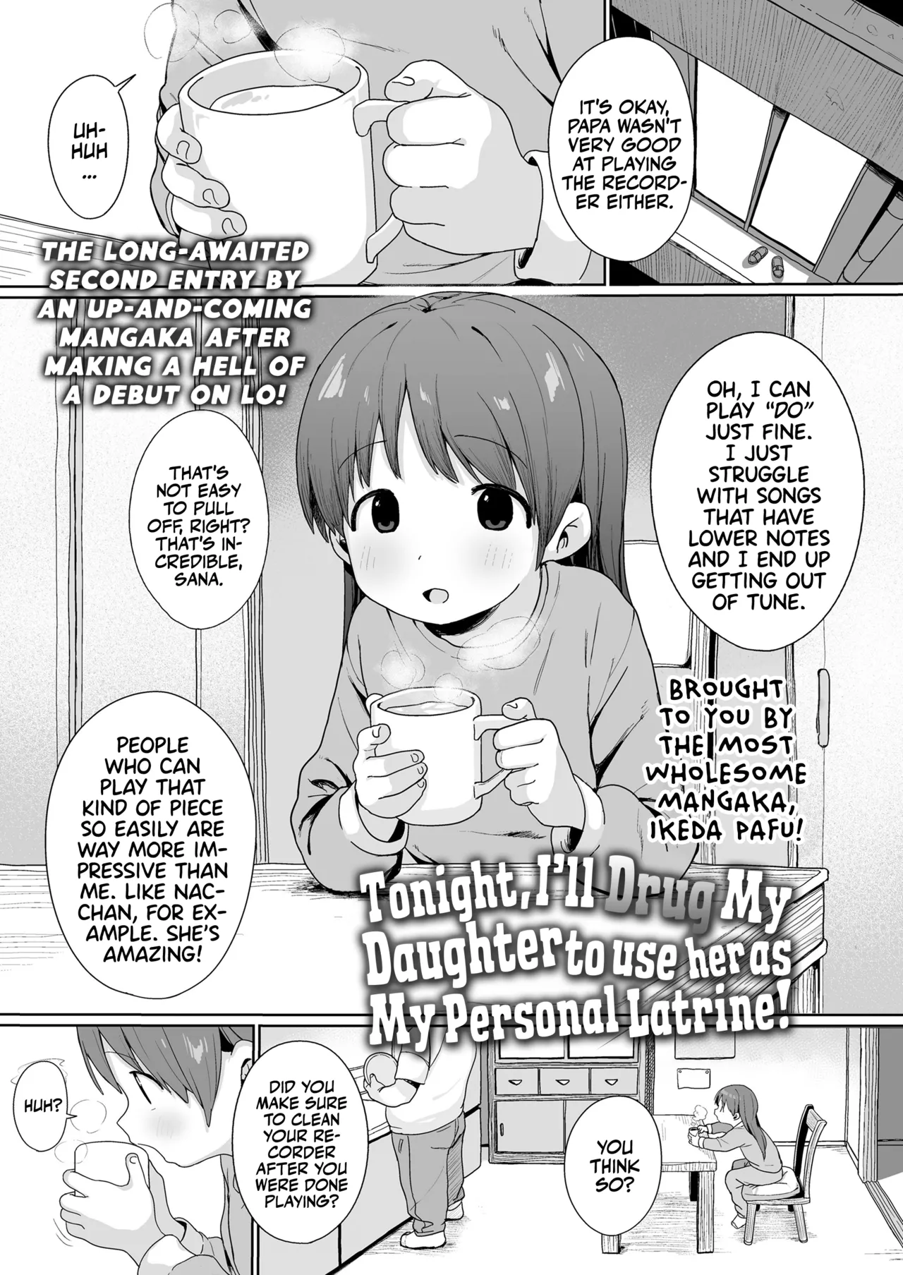 Konya wa Manamusume Nemurasete Konsui Benjo ni Shiyoutto! | Tonight, I'll  Drug my Daughter to use her as my Personal Latrine! page 1 full