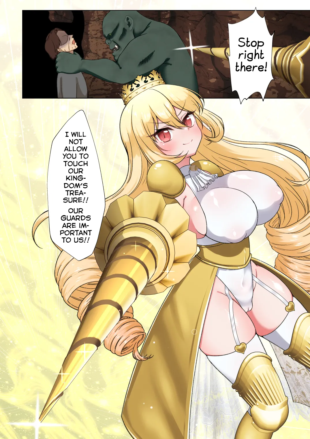 Himekishi Elsa wa Orc ni Haiboku -High-Leg ga Nimata Shikkin! Haraboko Tairyou Omorashi Mesuochi!- page 5 full