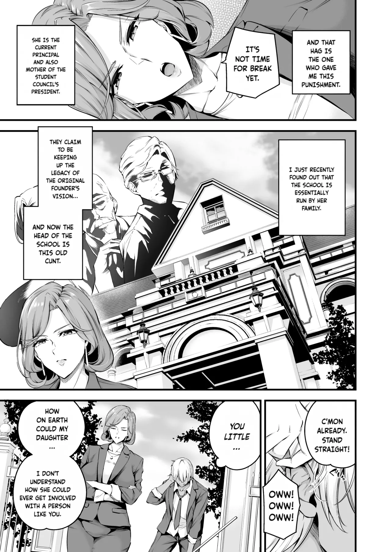 Shiramine Gakuen no Mesubuta Rijichou Zenpen | The sow principal of Shiramine Academy PROLOGUE page 4 full