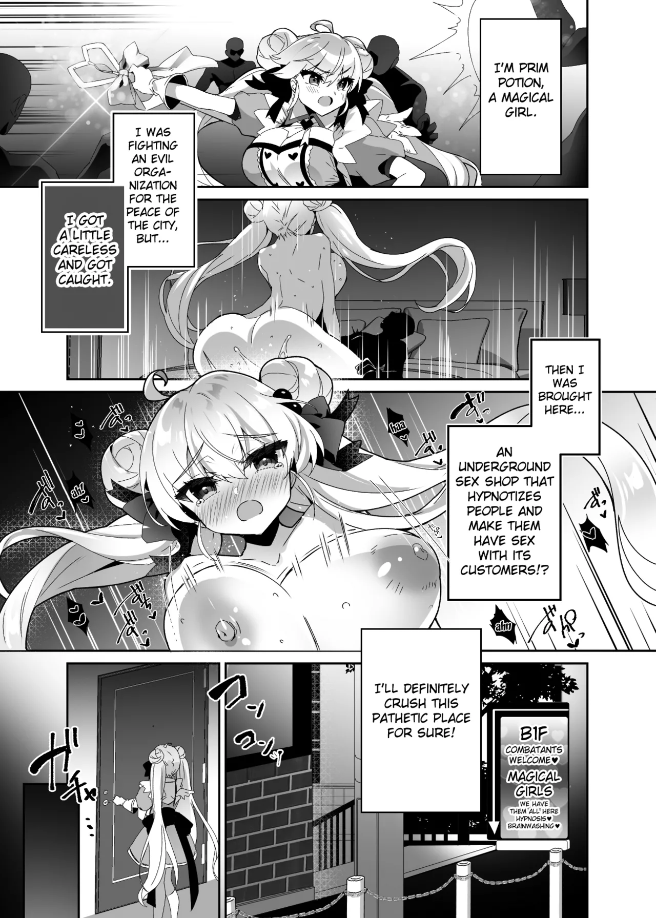 Moto Mahoushoujo ga Iru Fuuzokuten 2 - Seigi no Kokoro wa Hentai Sen'nou de Don'na Play mo OK Nado Sukebe Fuuzoku Jou ni Ochiru - page 7 full