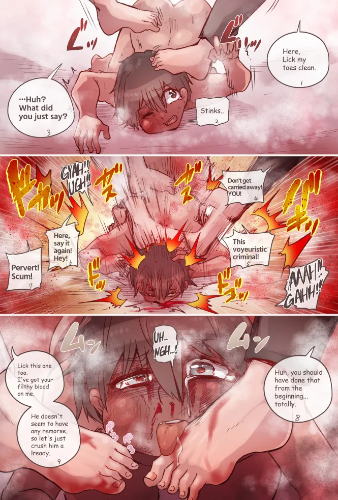 Gyakuryona Kao Boko Kesei! | Reverse Ryona: Face Beating and Castration! page 4 full