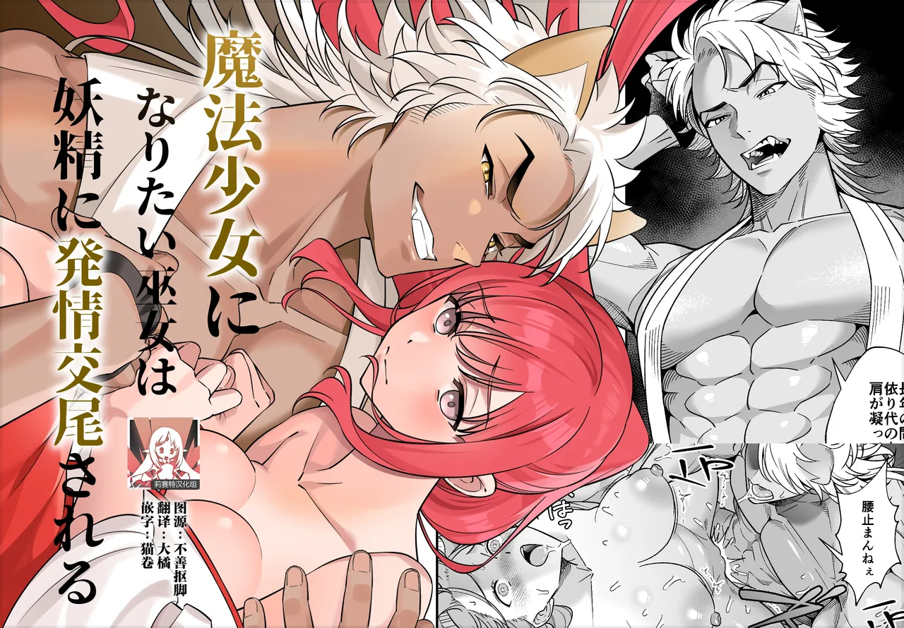 Mahou Shoujo ni Naritai Miko wa Yousei ni Hatsujou Koubi Sareru | 想成为魔法少女的巫女被妖怪发情交尾 page 1 full