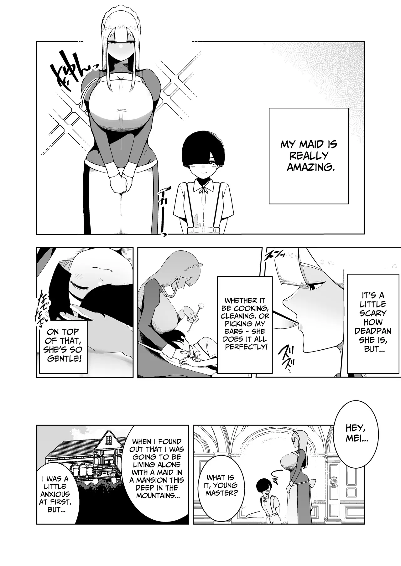 Kyonyuu Muhyoujou Deka Maid ni Muchi na Boku wa Nanika Sareteru. | My Huge, Big-Breasted Deadpan Maid Is Doing Something to My Innocent Self page 3 full