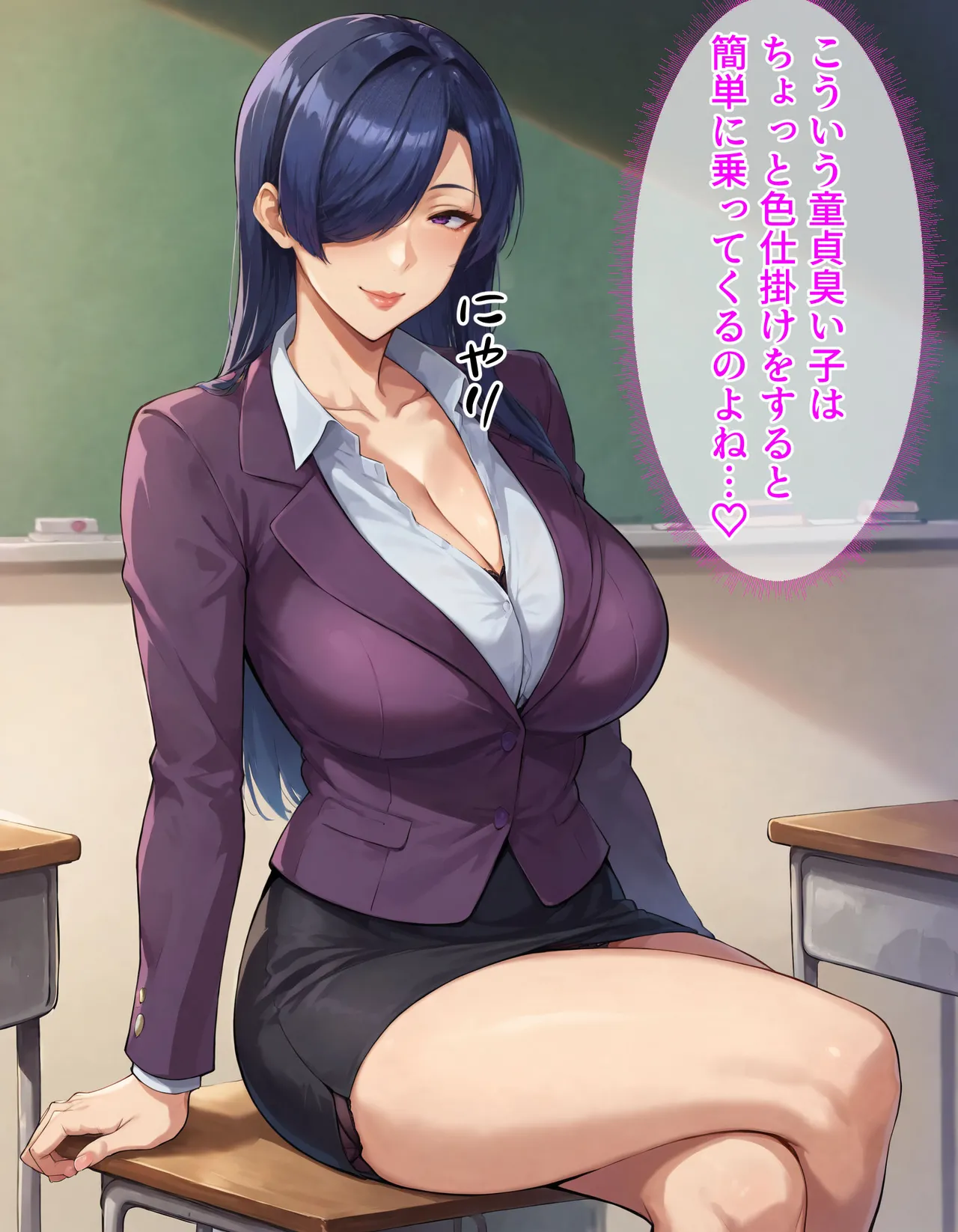 Younger shota-eating aunt - Until the spartan big-breasted female teacher loses her cock. page 8 full