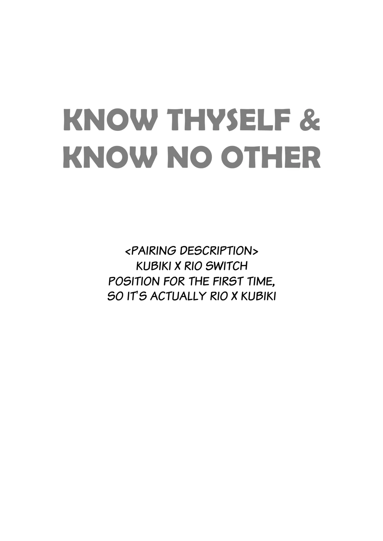 Know Thyself & Know No Other page 2 full