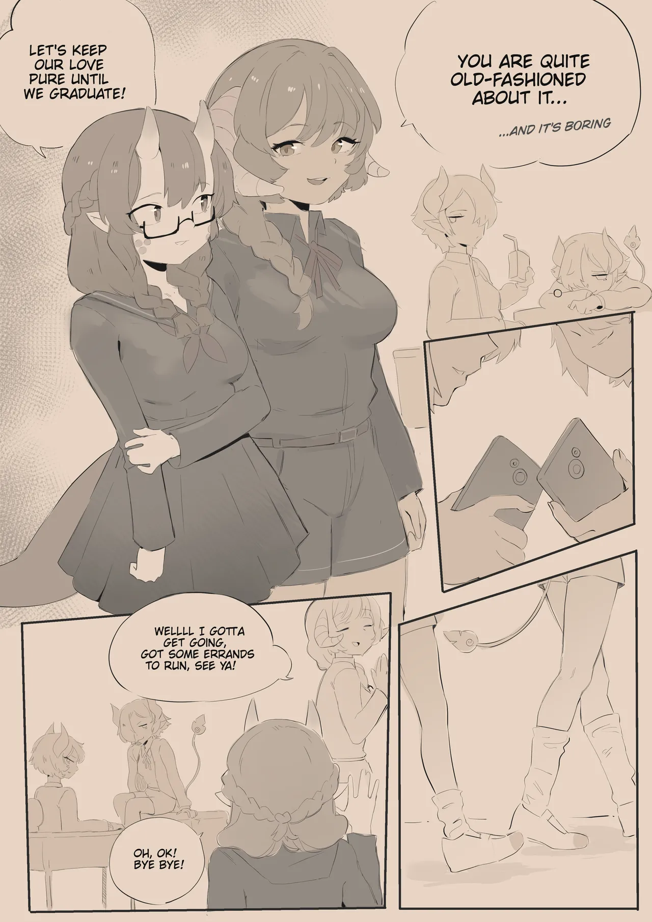 Perverted futanari secretly pushed her virgin girlfriend into 'compensated dating' and got her addicted to it! page 1 full