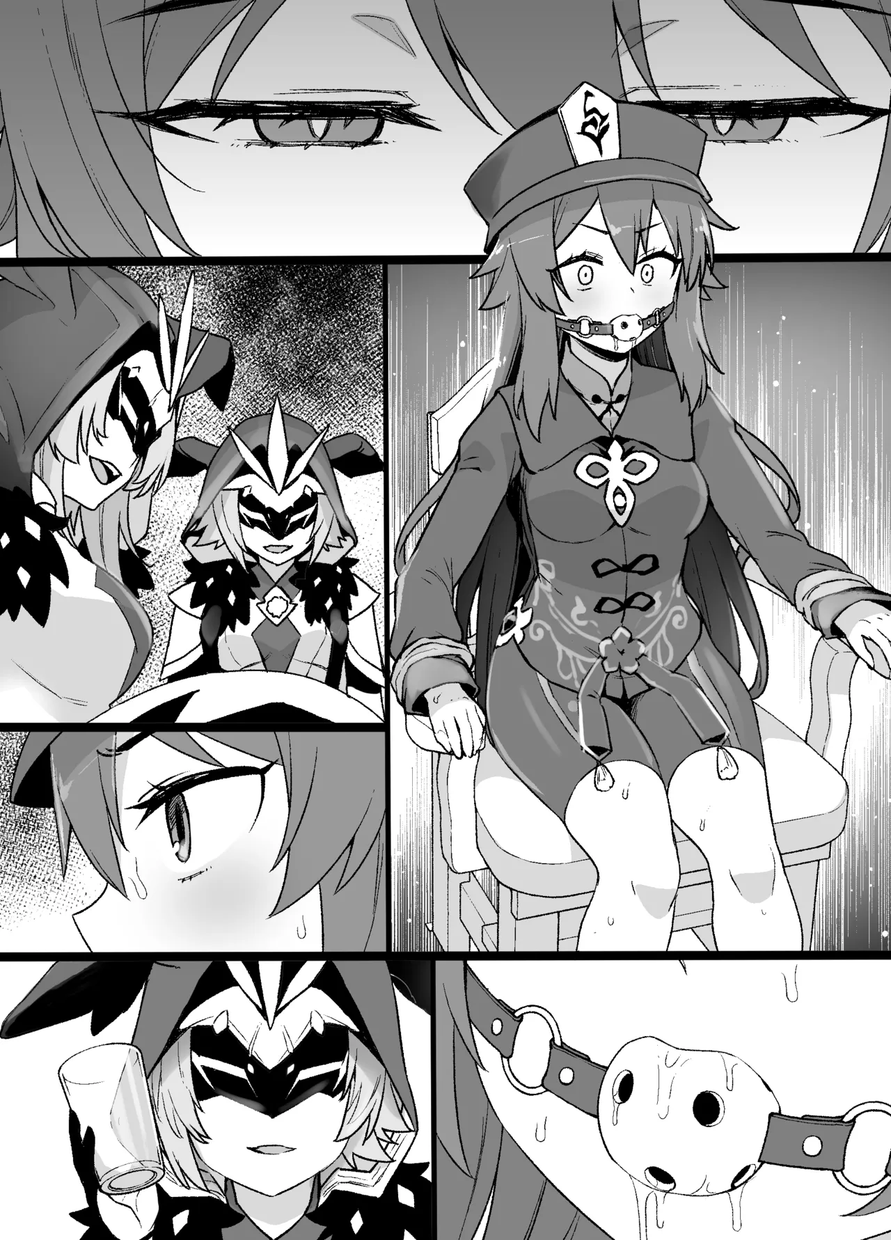 原神フータオ（胡桃）乳首責め漫画 page 6 full