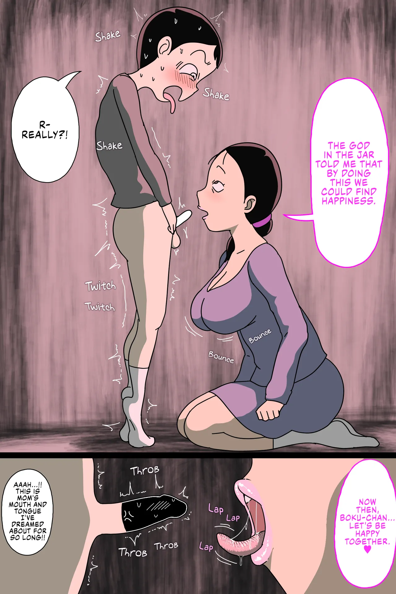 Tsubo mama. Sukebe guru i | My Mother, Ensnared by the Jar of Lust page 10 full