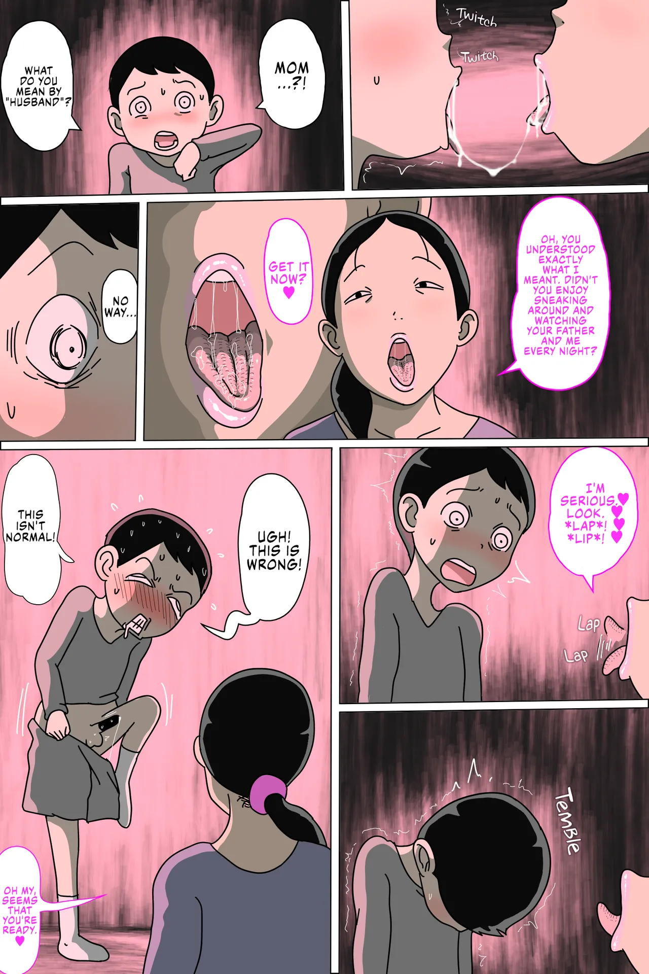 Tsubo mama. Sukebe guru i | My Mother, Ensnared by the Jar of Lust page 9 full