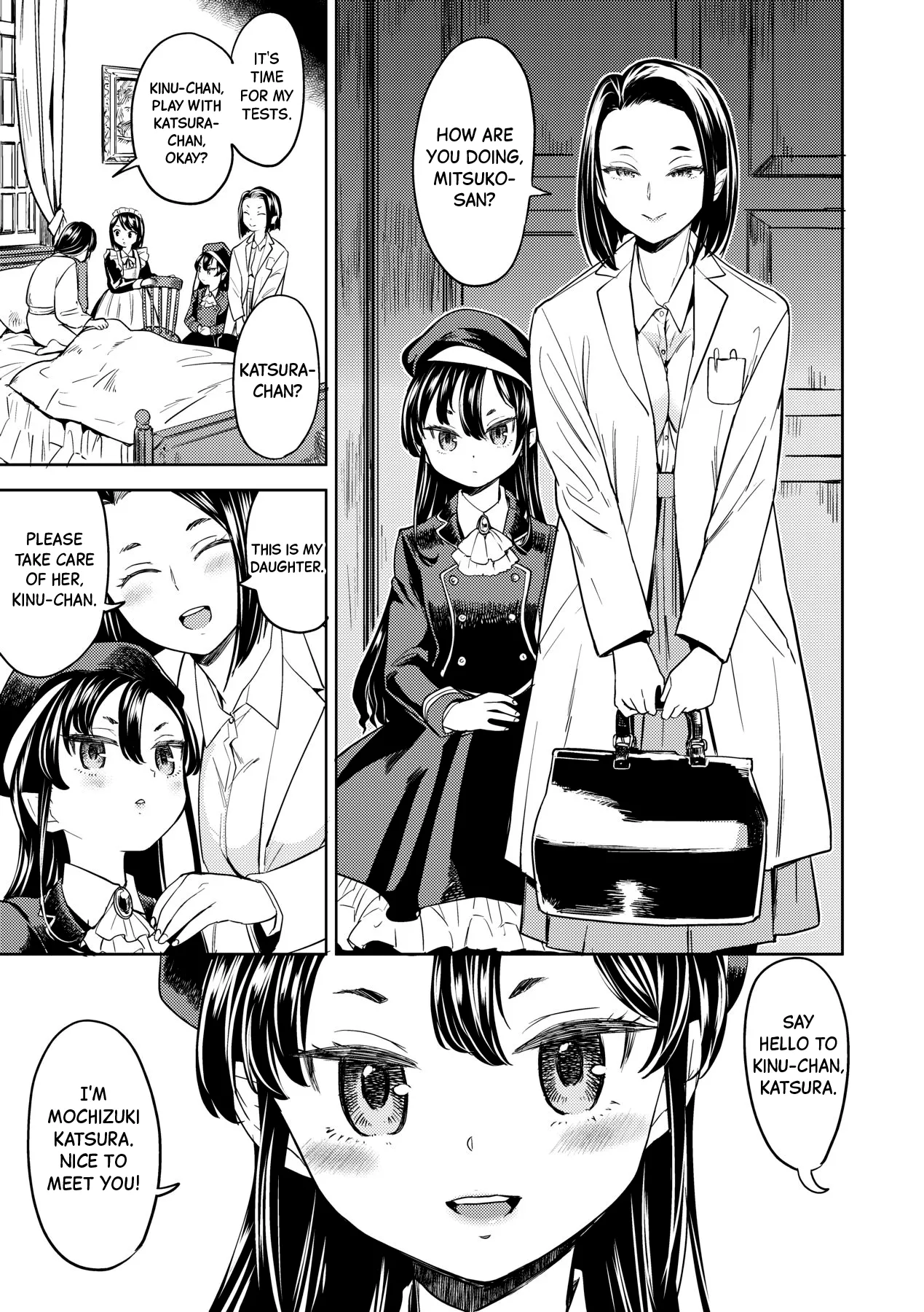 Mochizuki Ketsueki Kenkyuujo no Musume | The Girl from the Mochizuki Blood Science Lab Ch.1-4 + Bonus page 9 full