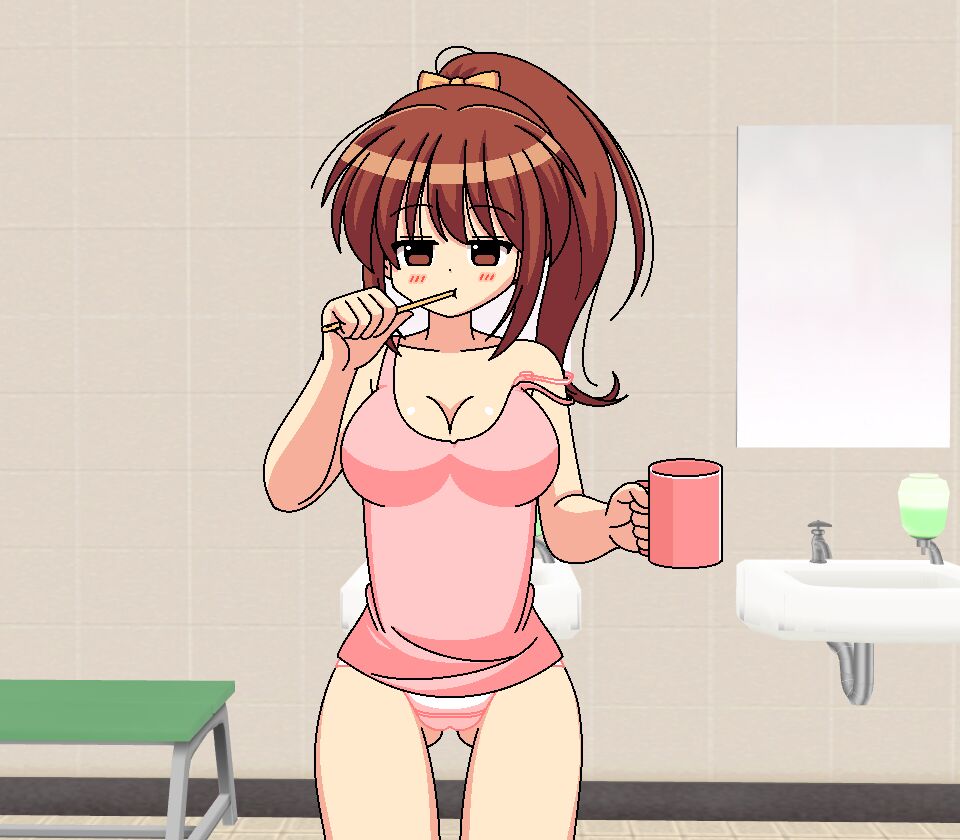 茶髪ポニテ歯磨き page 5 full