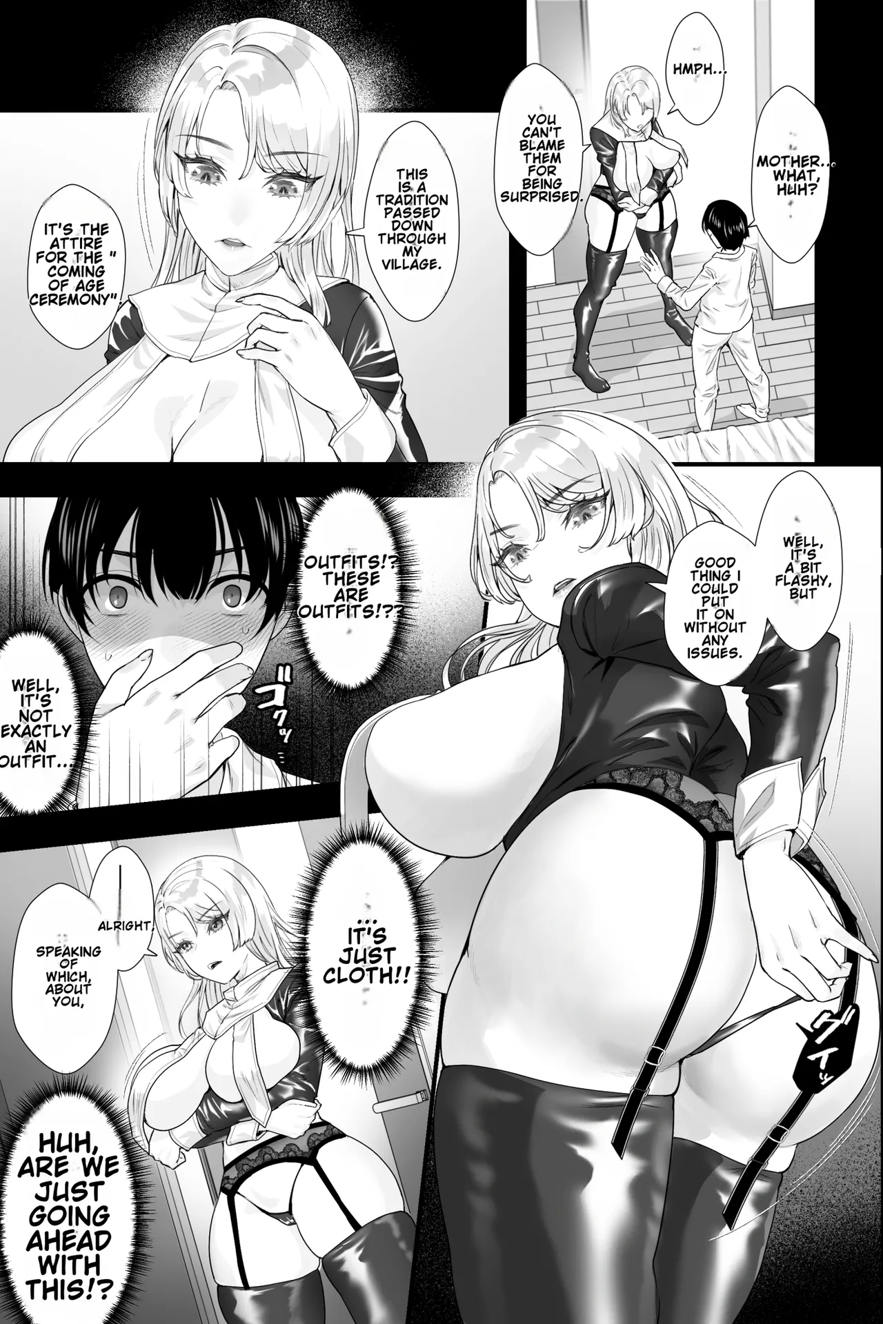 Gaikoku no Haha ~Ginpatsu Bakunyū no Haha ni Shibo Sei Fudeoroshi Sa Reru Mikkakan~ page 7 full