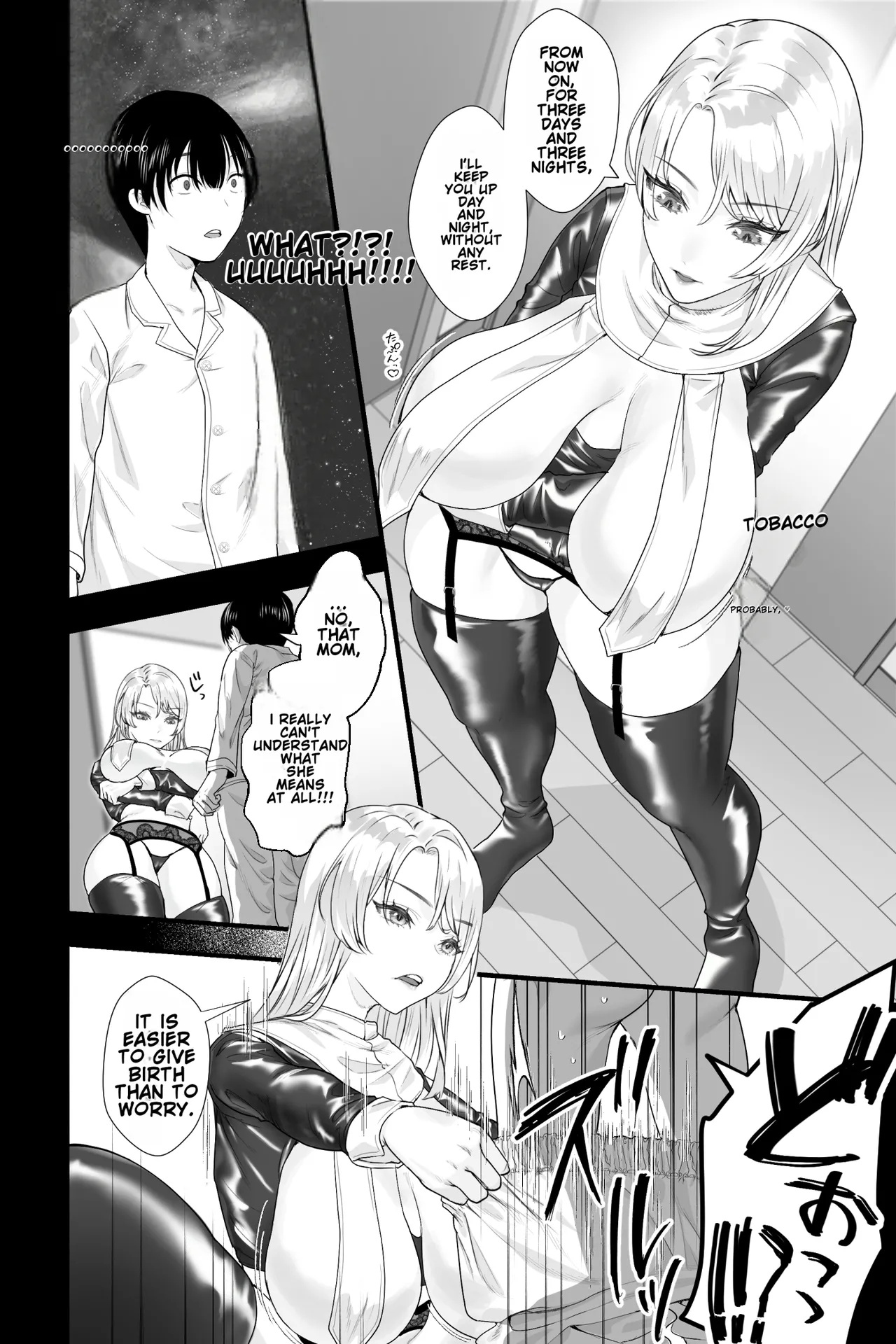 Gaikoku no Haha ~Ginpatsu Bakunyū no Haha ni Shibo Sei Fudeoroshi Sa Reru Mikkakan~ page 8 full