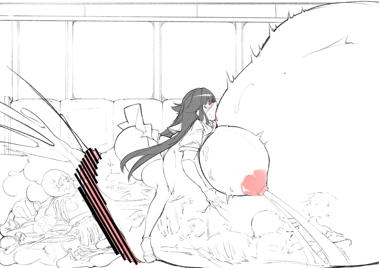 電車内で捕食した乗客を消化して吐き出す雪乃 page 7 full