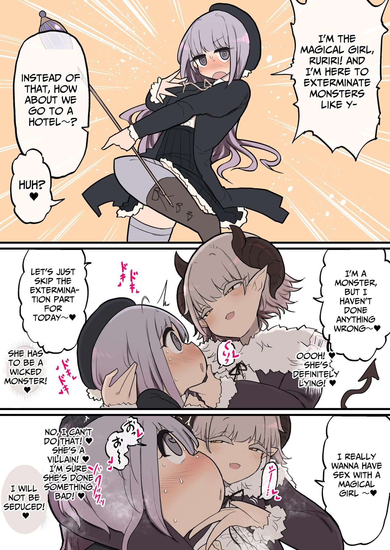 Futanari Ikemen Kaijin Onee-san Chinpo VS Menkui Henachoko Mahou Shoujo-chan | Handsome Futanari Monster Lady Dick VS Good-Looker Lovin' Novice Magical Girl page 4 full