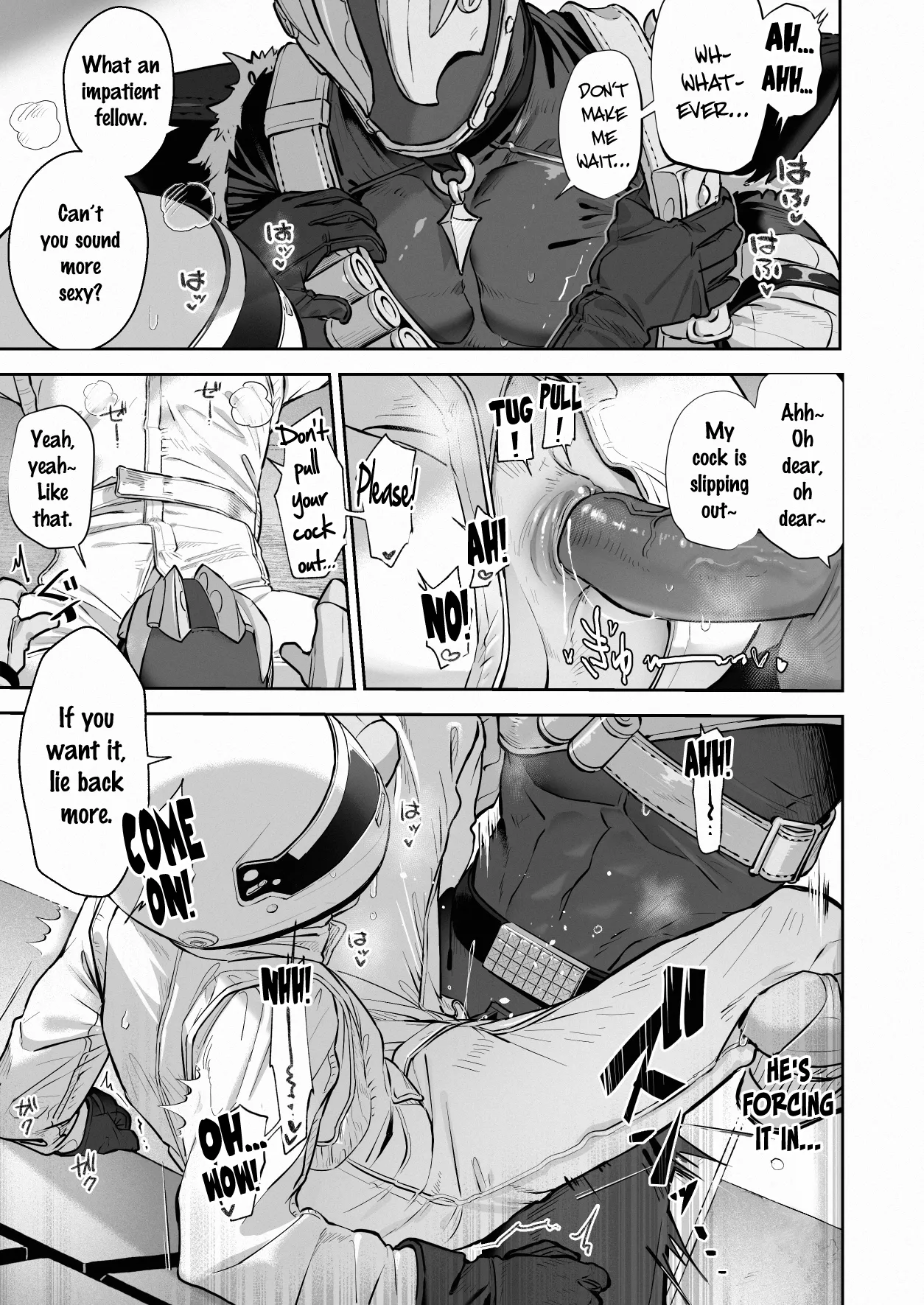 White Full-Face Helmet Consensual Sex Manga page 7 full
