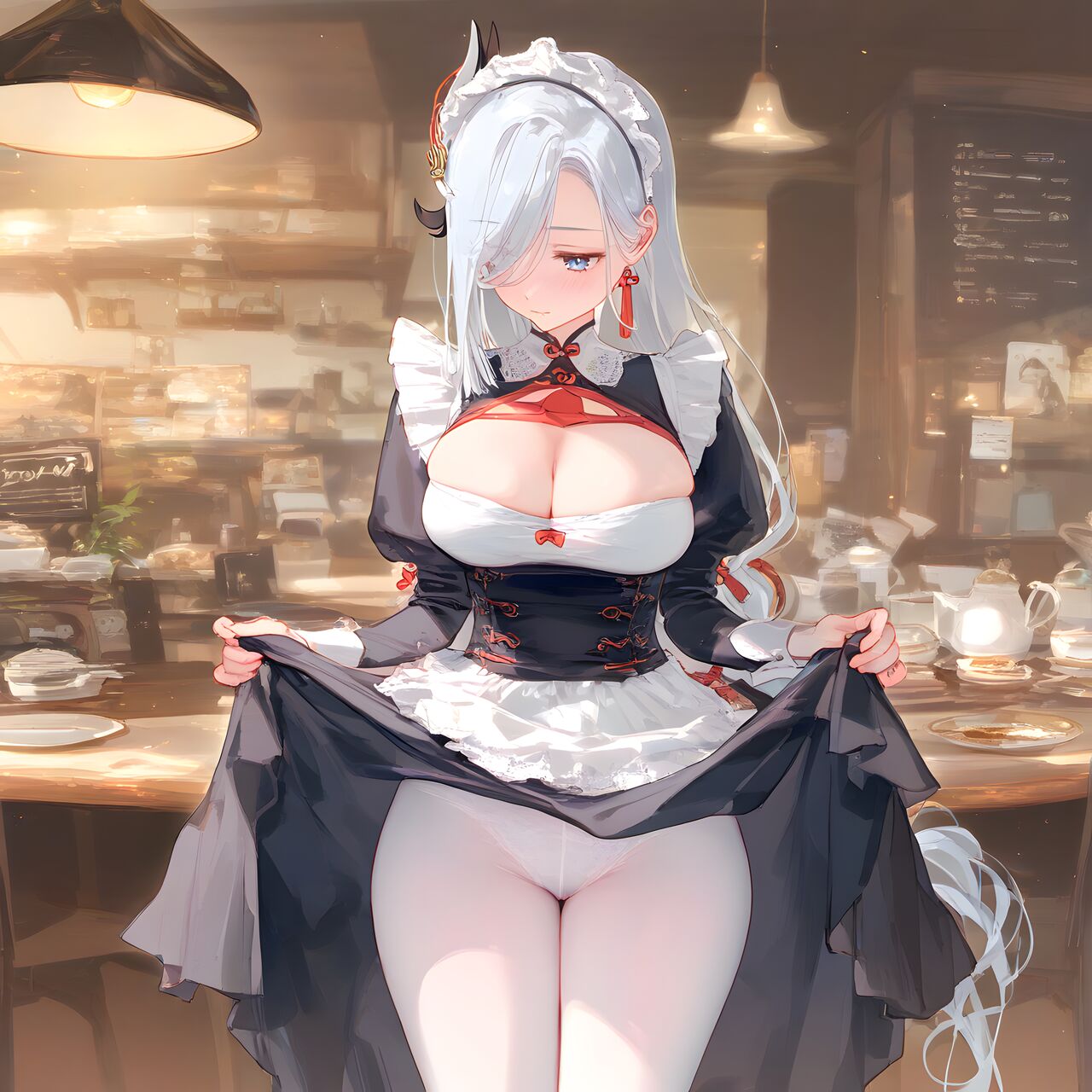Maid uniform shenhe page 4 full