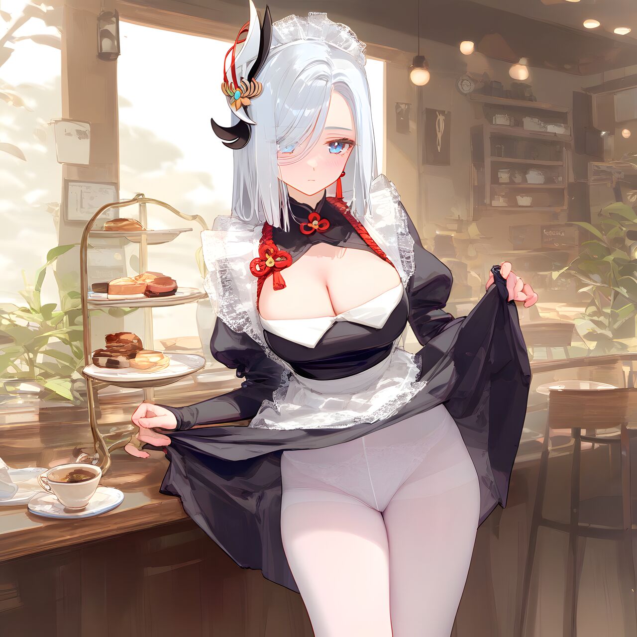 Maid uniform shenhe page 5 full