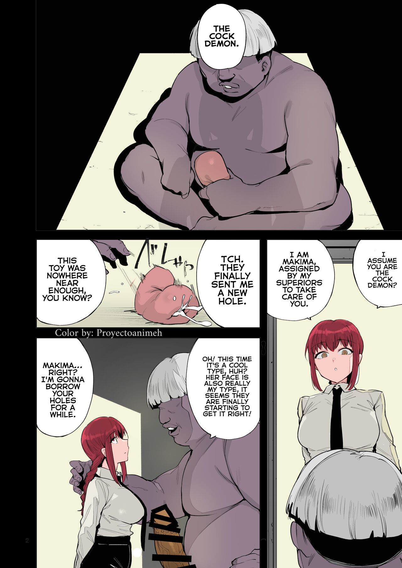 Makima VS Chinpo no Akuma  color by proyectoanimeh page 3 full