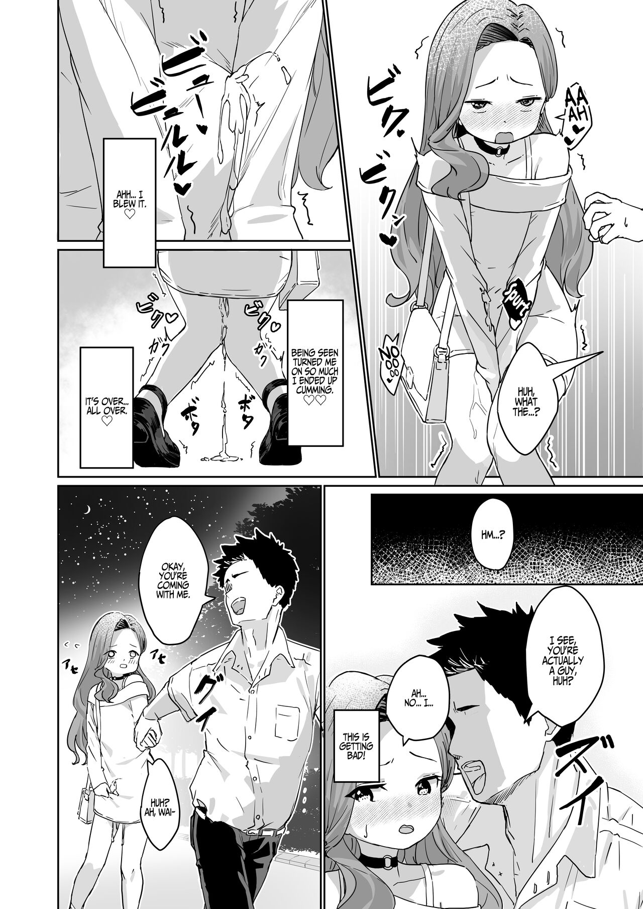 Hentai otoko no musume no dokidoki josou gaishutsu debut | Perverted Pretty Boy's Heart-thumping Outdoor Crossdressing Debut page 7 full