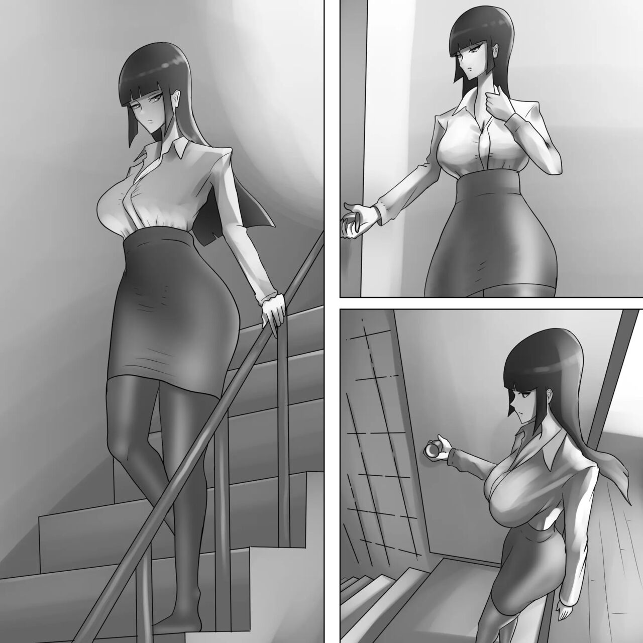 Uncondom Choushin Onee-san wa Mainichi Pet Kitanaji-san to Hentai Dappun Anal Fuck Shiteiru. | Uncondom - Tall lady has perverted defecation anal sex with her pet filthy old man every day. page 3 full