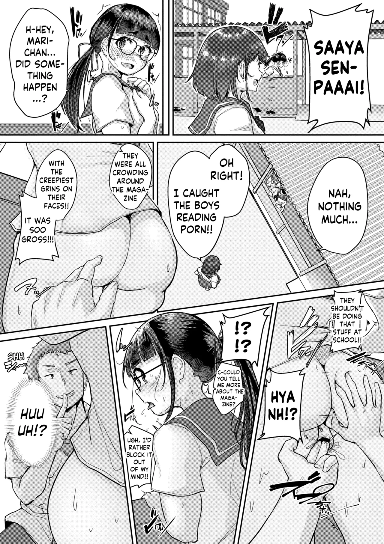 Muchi Pocha JK Fuuki Iin to Himitsu no Okujou | Super Thicc Schoolgirls: The Disciplinary Committee Girl's Rooftop Secret page 8 full