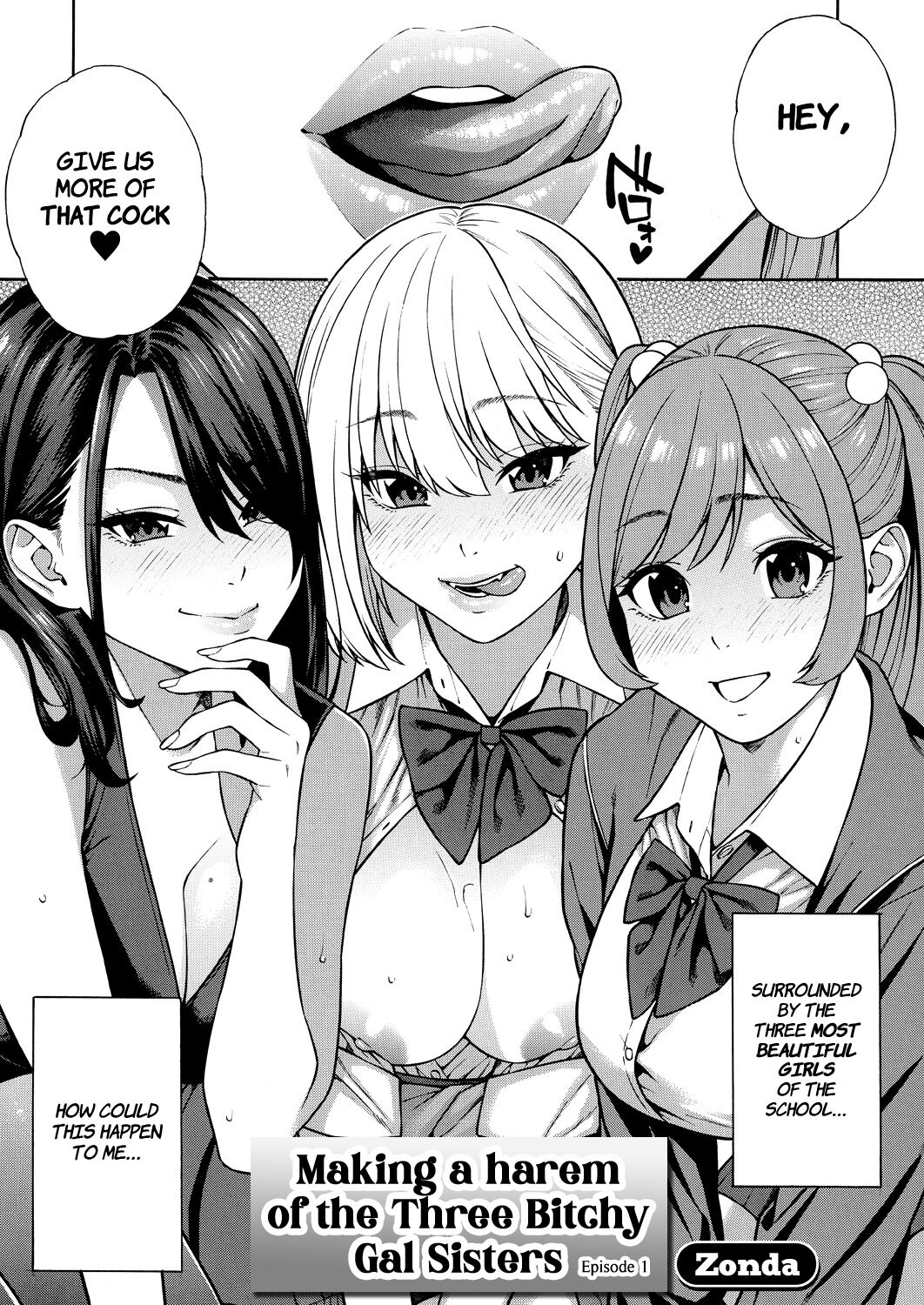 Making a Harem of the Three Bitchy Gal Sisters - Episode 1 page 2 full