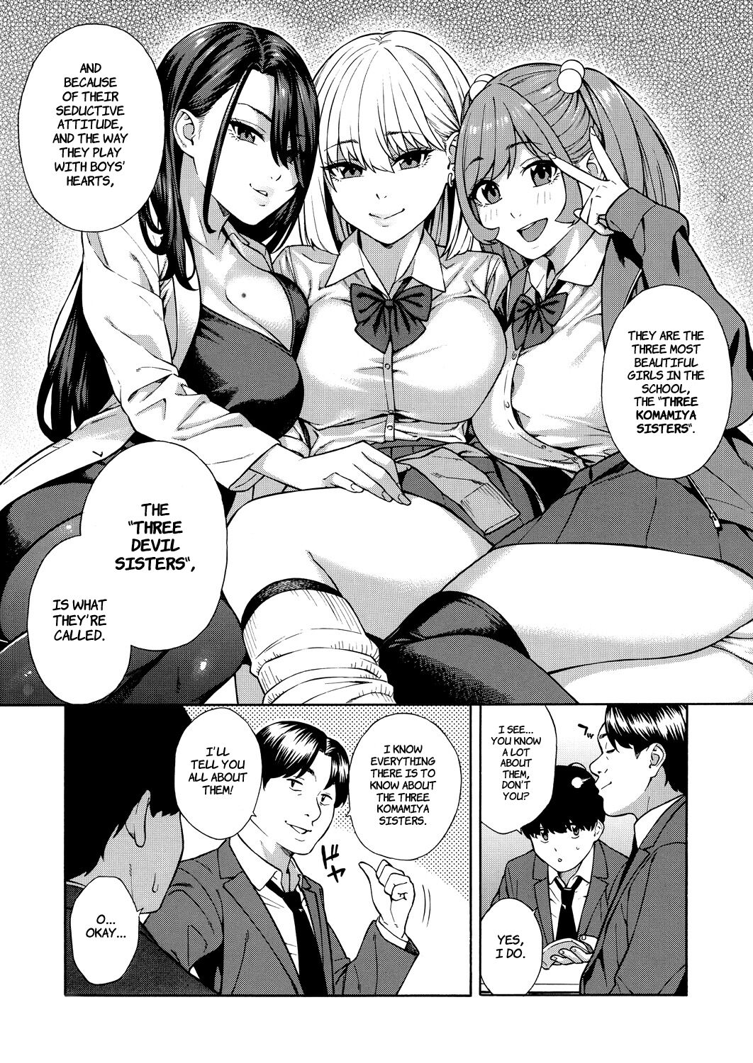 Making a Harem of the Three Bitchy Gal Sisters - Episode 1 page 9 full
