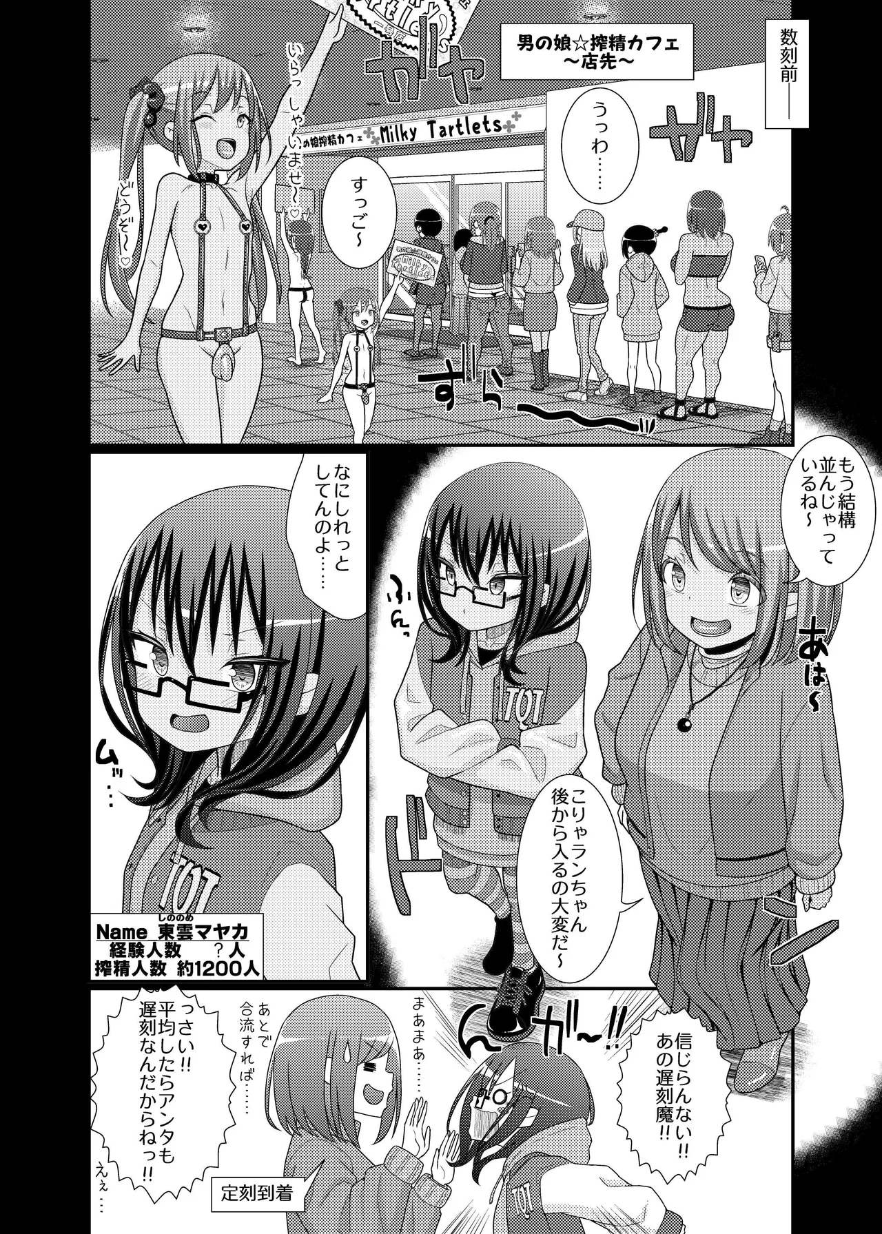 搾精成功!?チクビッチーズ!!～♂男の娘♀搾精カフェ潜入編～ page 6 full