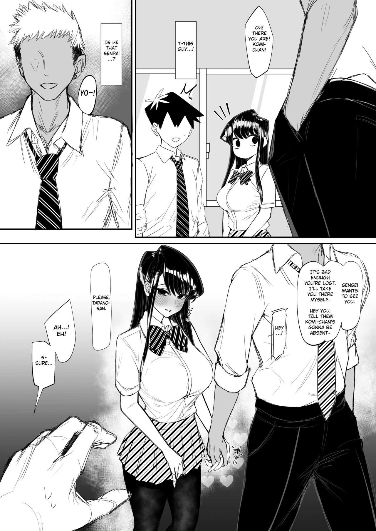 Komyushou de Chou Bijin no Komi-san ga Charao ni Guigui Korarete Shojo de Irareru Wake ga Nai page 2 full