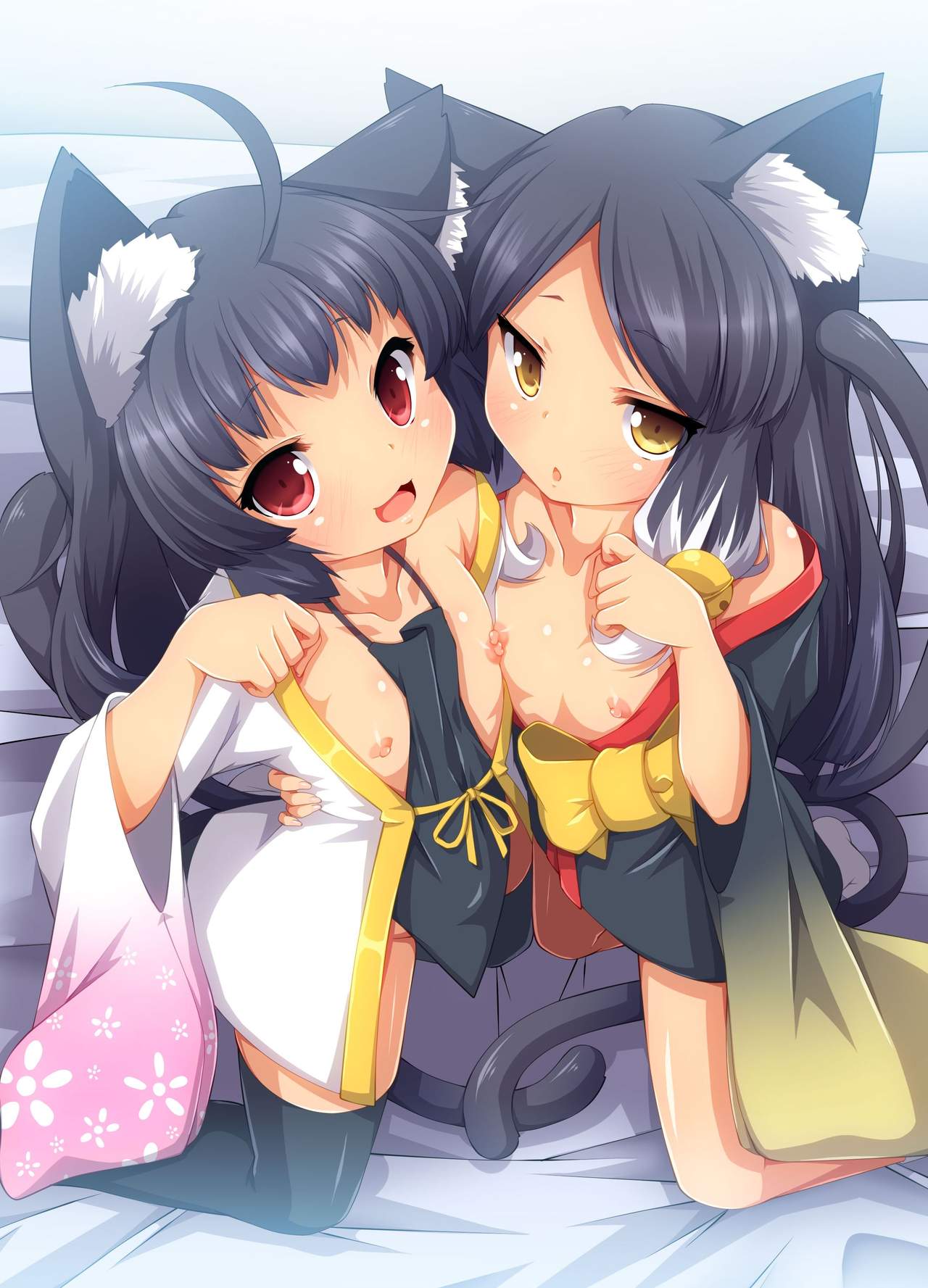 Tsundere Neko Shimai no Zenshin Gohoushi SEX ~ Goon wa Watashitachi no Karada de Okaeshi Itashimasu | 傲娇猫姐妹身心侍奉SEX page 3 full