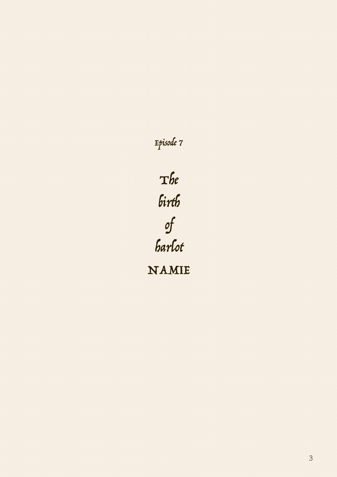 HARAMI-KIBYOSHI Ep7 "The birth of harlot NAMIE" page 3 full